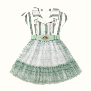 Girls' Striped Tulle Dress — 23N1351B