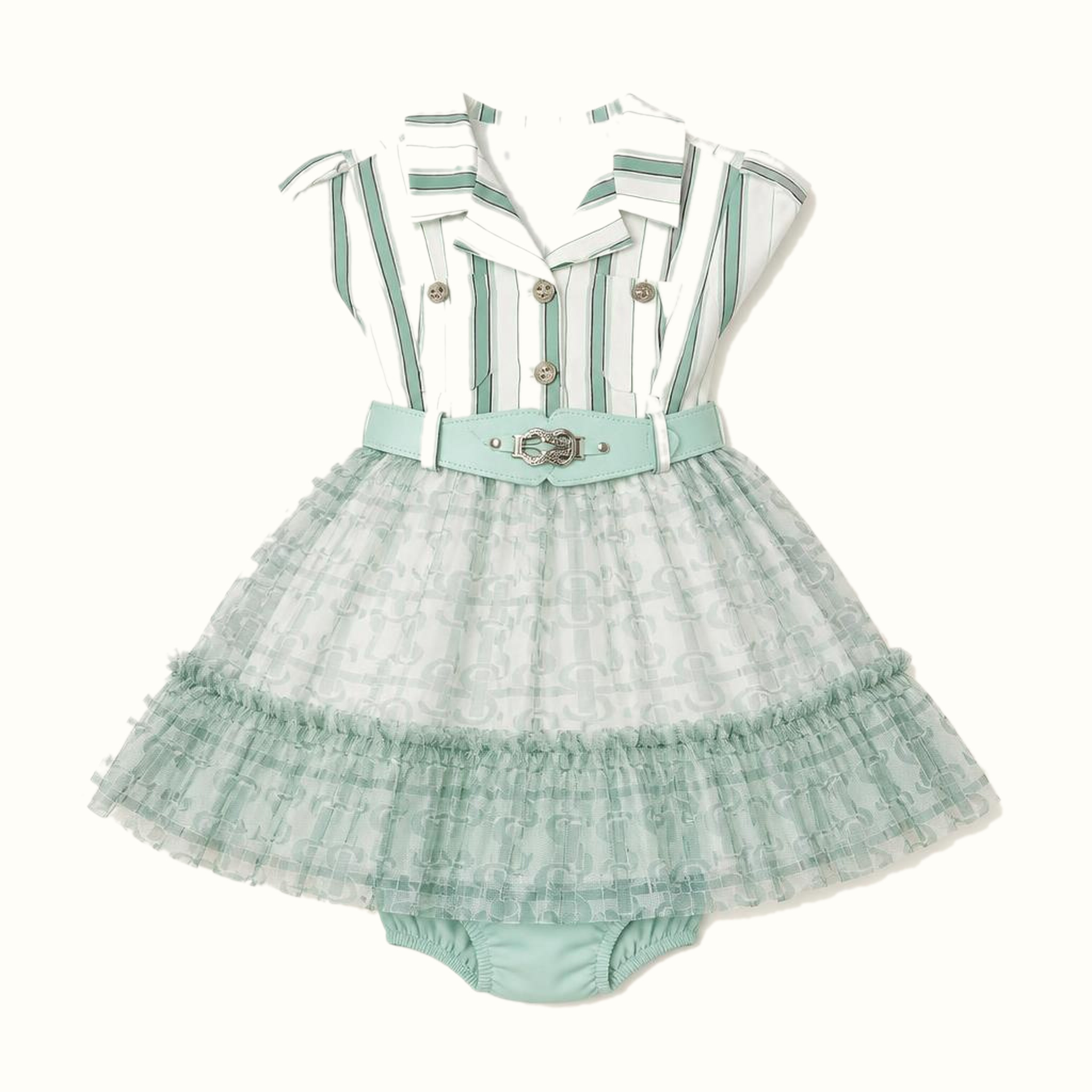Girls' Striped Tulle Dress — 23N1351