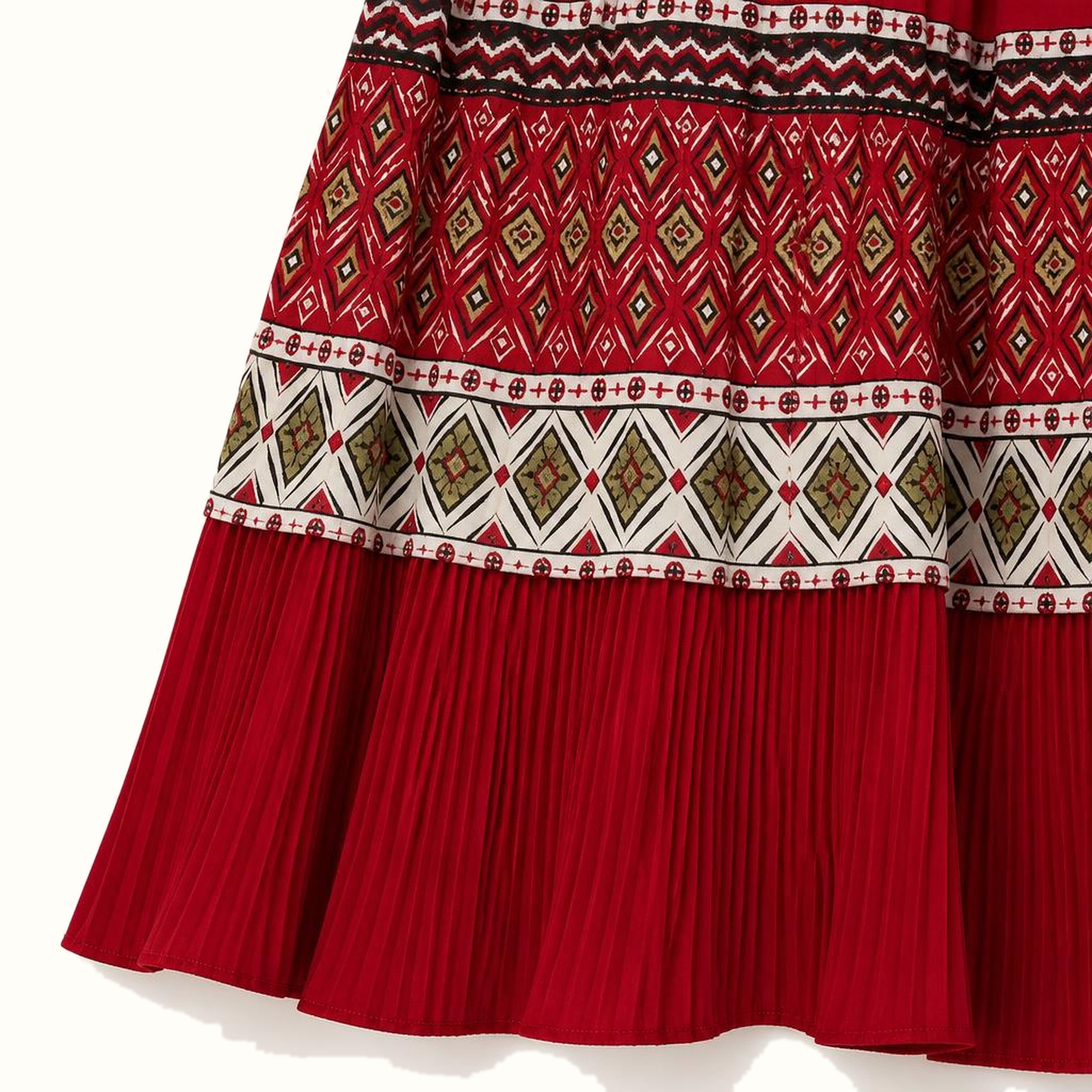 Girls' Cropped Jacket & Geometric Print Maxi Dress Set - BX-22N235