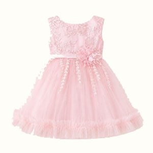 Girls' Embroidered Floral Dress - M-80954