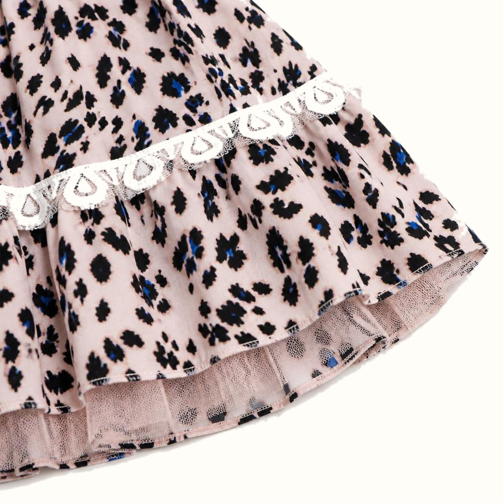 Girls' Pearl Bolero Print Dress Set - ZAH-1189