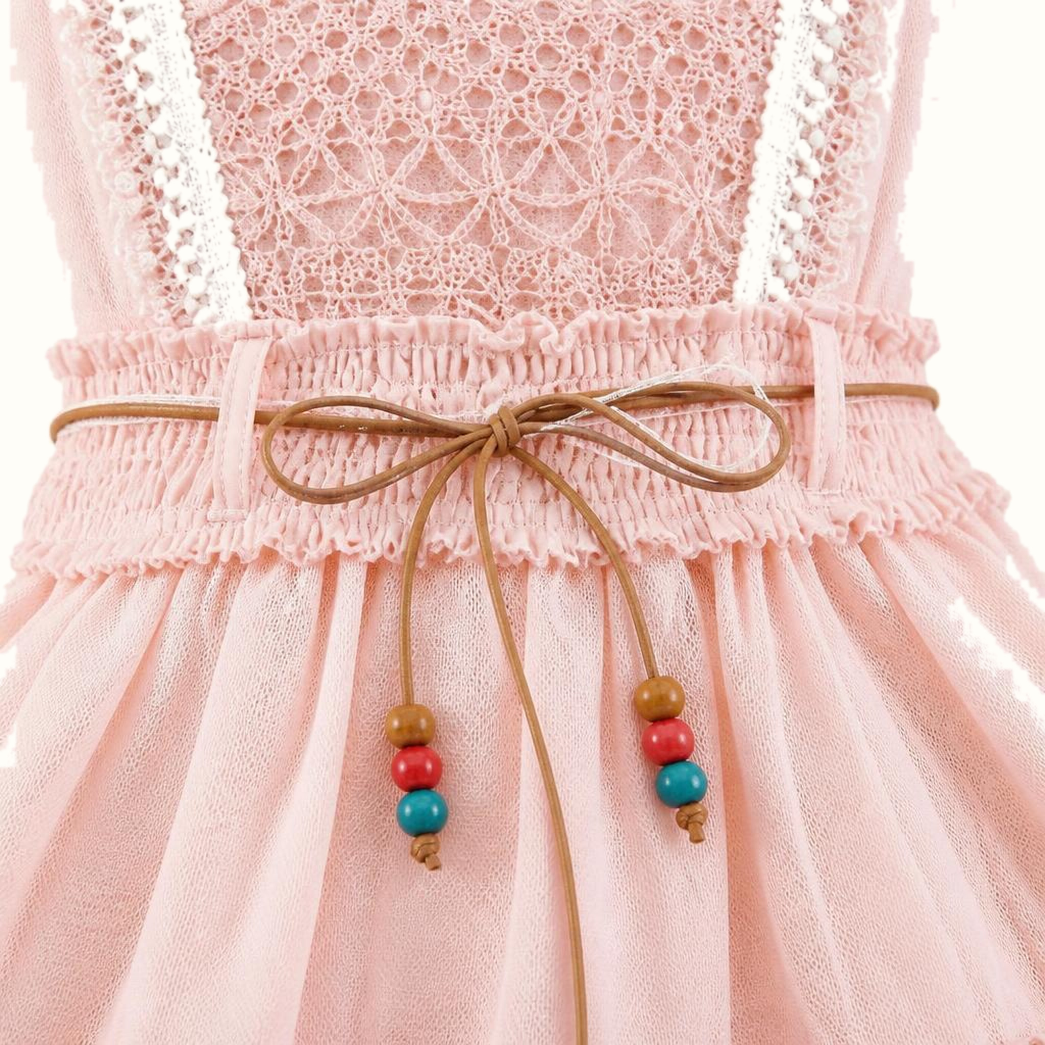 Girls' Openwork-Lace Tiered Dress & Matching Leggings Set - ZAH-1226