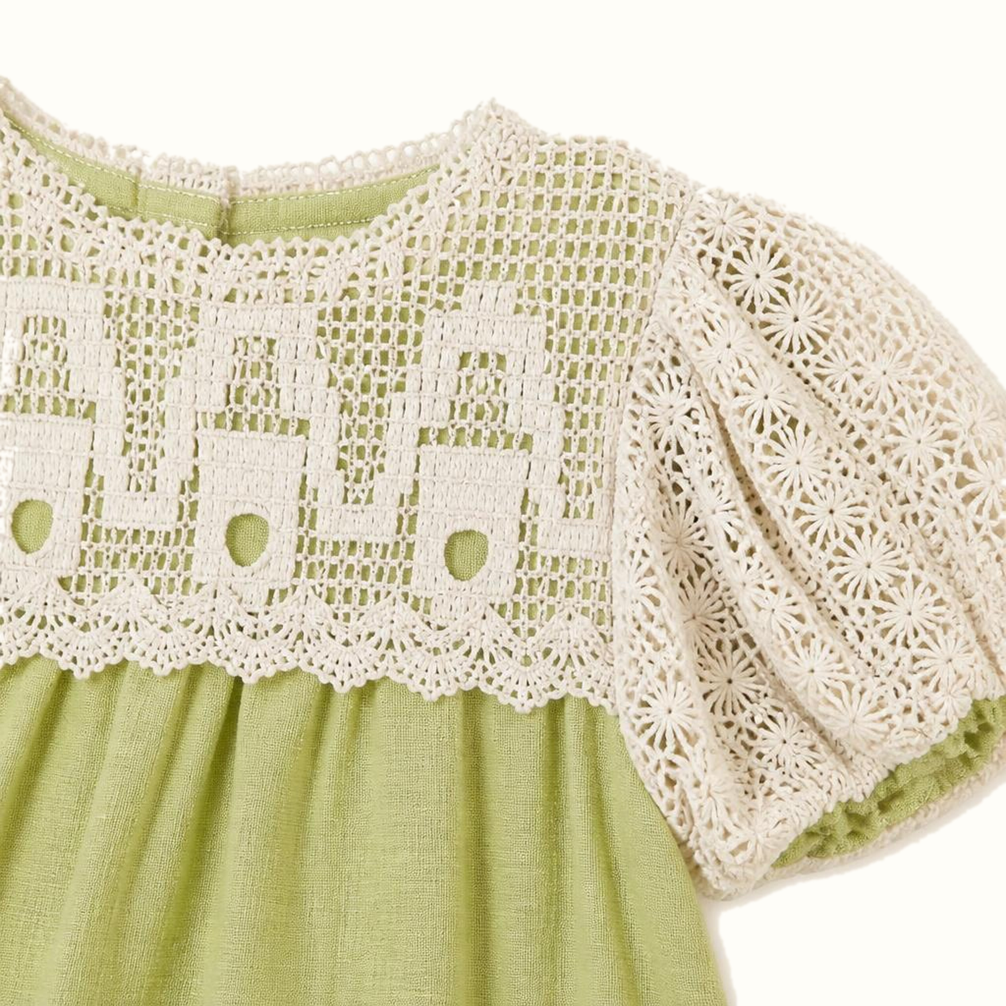 Girls' Lace-Cape Ruffle Dress & Matching Leggings Set - ZAH-1227