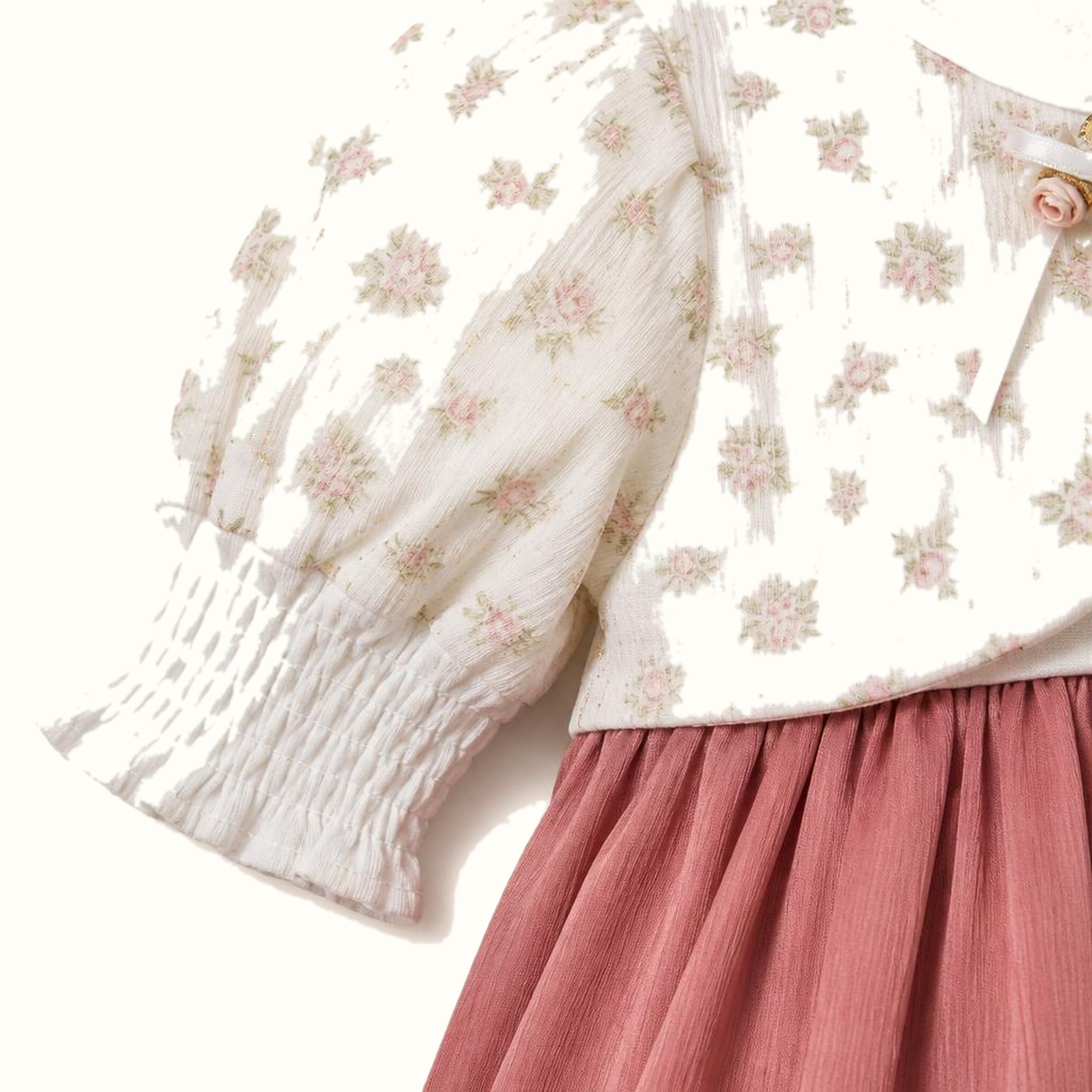 Girls' Lace-Trim Jacket & Dress & Leggings Set - ZAH-1280
