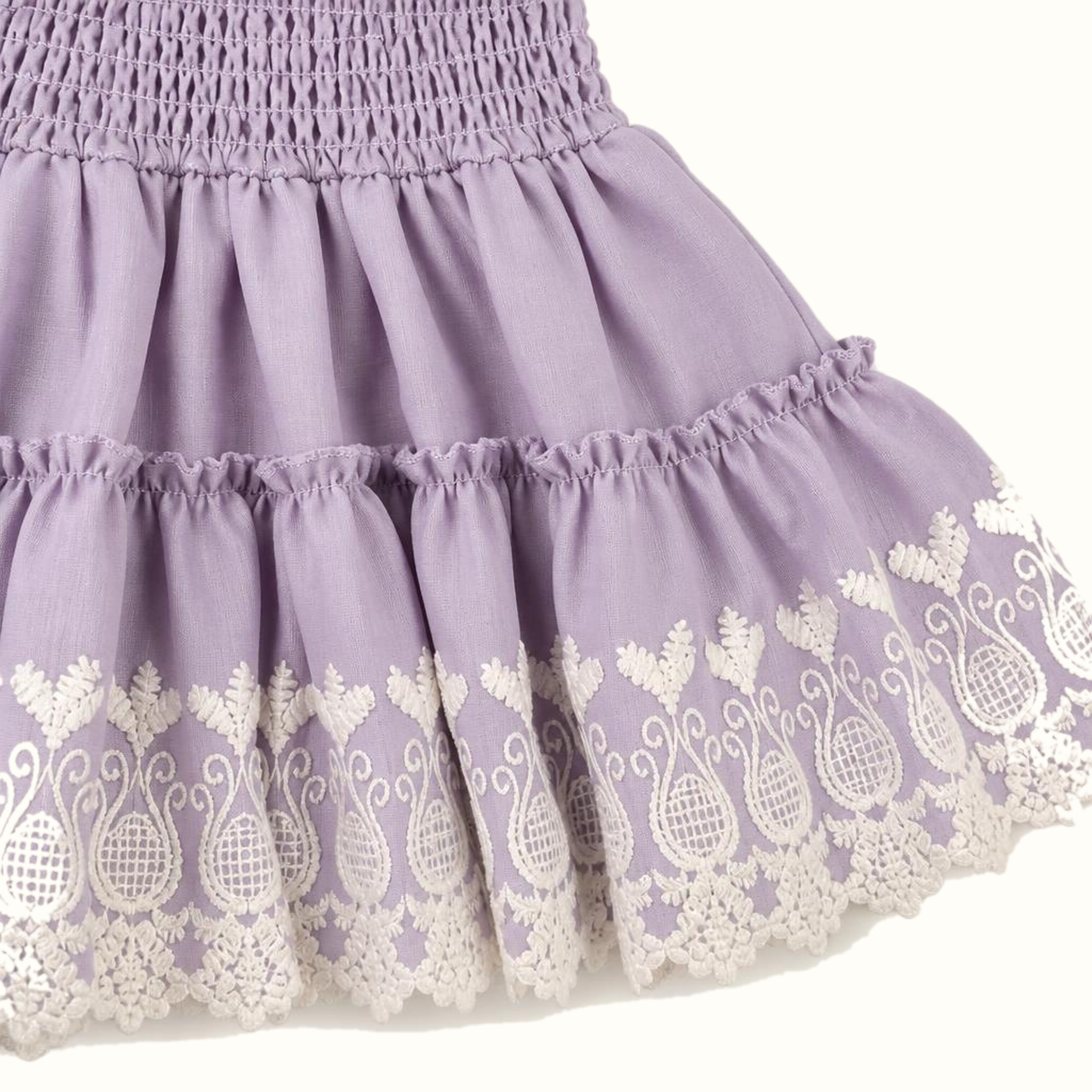 Girls' Floral Lace-Trim Dress & Leggings Set - ZAH-1283