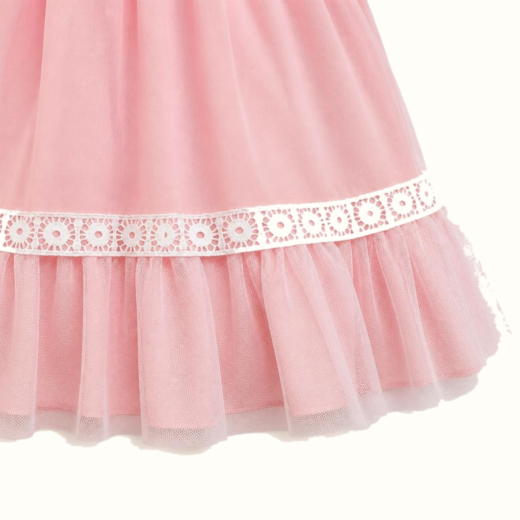 Girls' Embroidered Floral Lace-Trim Dress & Leggings Set - ZAH-1294