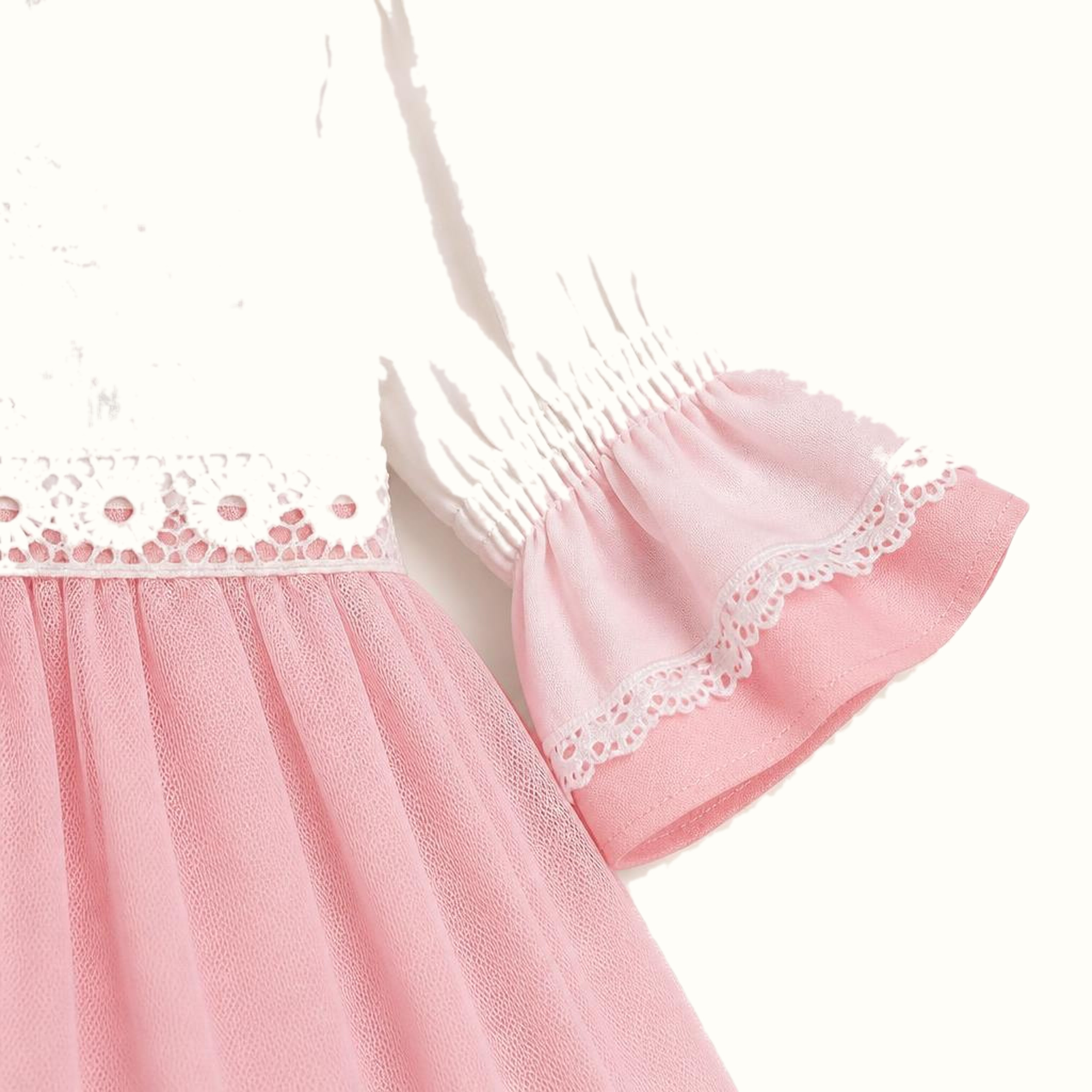 Girls' Embroidered Floral Lace-Trim Dress & Leggings Set - ZAH-1294