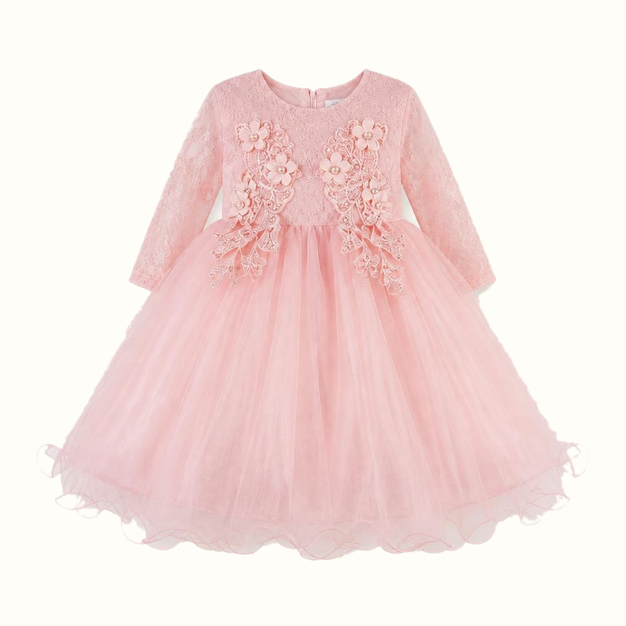 Children's Lace Flower Dress - ZAH-1298