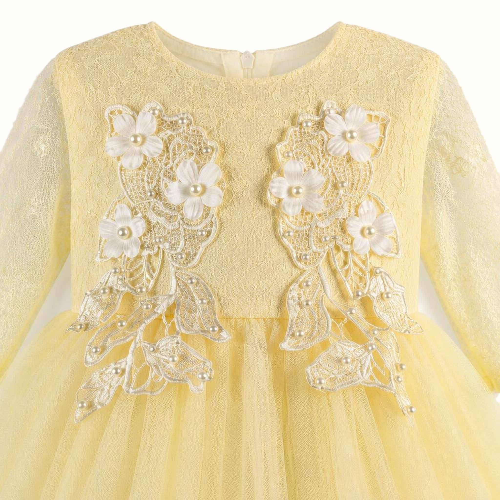 Children's Lace Flower Dress - ZAH-1298