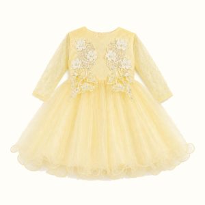 Children's Lace Flower Dress - ZAH-1298