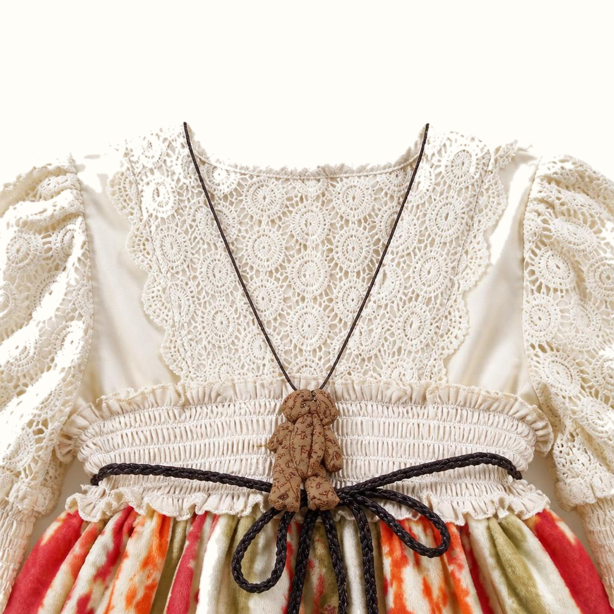 Girls' Lace-Trim Dress - ZAH-1303
