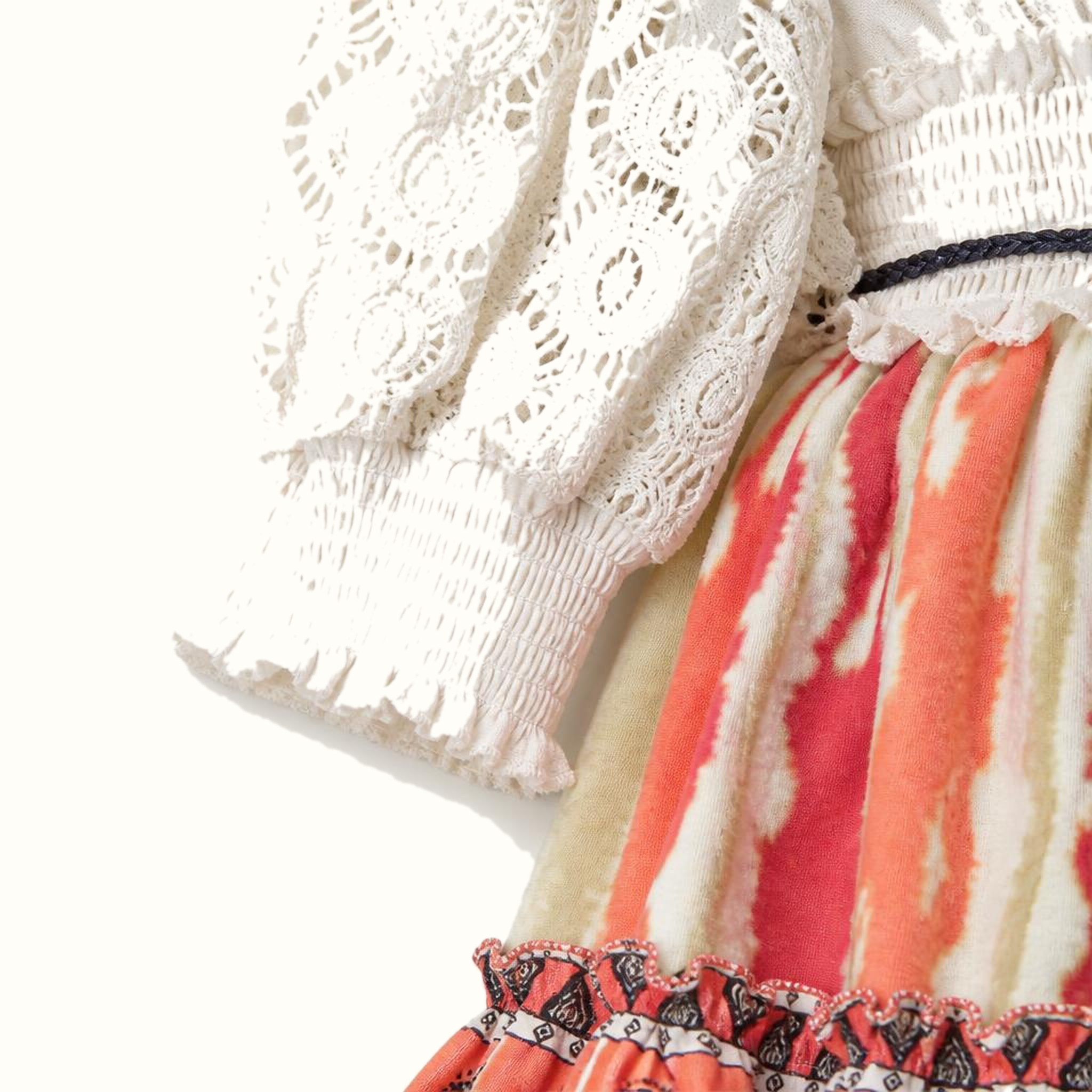 Girls' Lace-Trim Dress - ZAH-1303