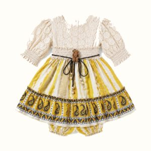 Girls' Lace-Trim Dress - ZAH-1303