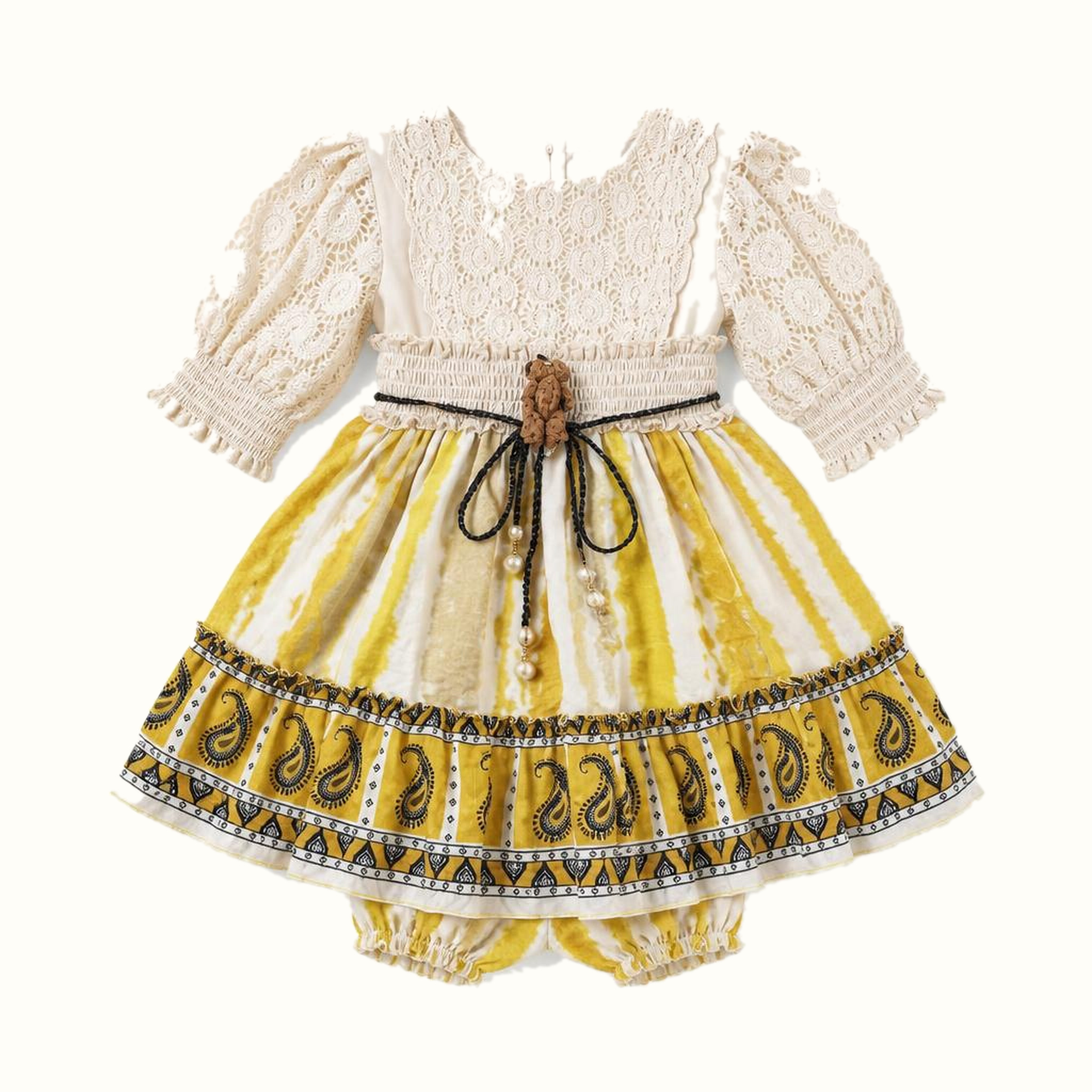 Girls' Lace-Trim Dress - ZAH-1303