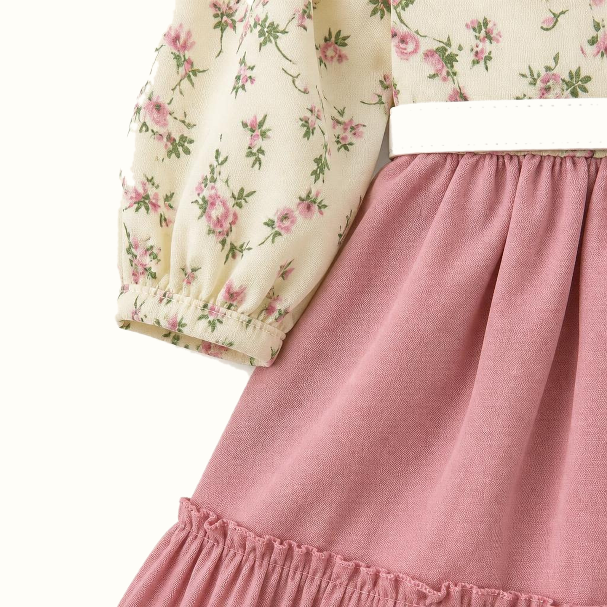 Girls' Floral Bow-Detail Dress - ZAH-1312