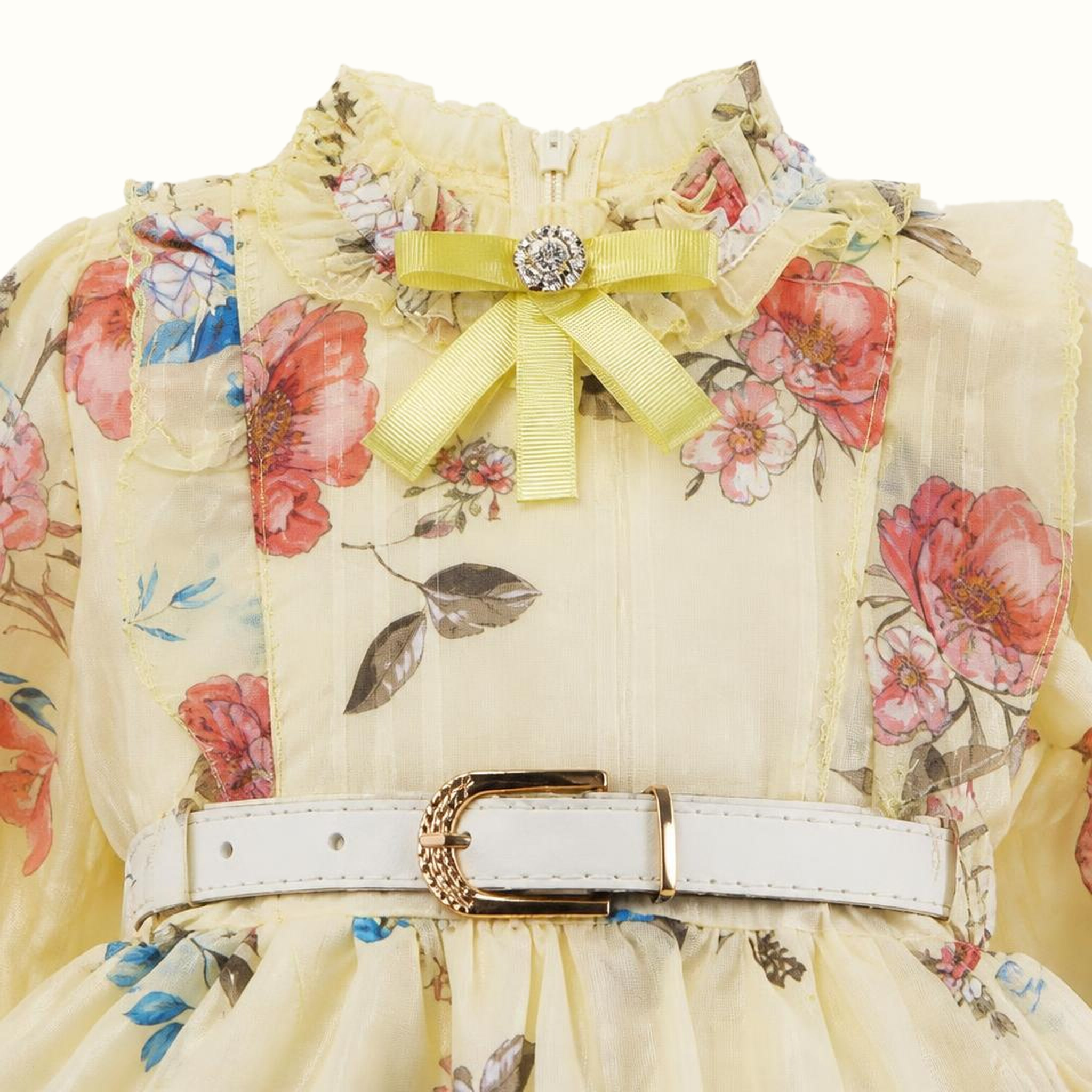 Girls' Floral Ruffle Dress - ZAH-1313