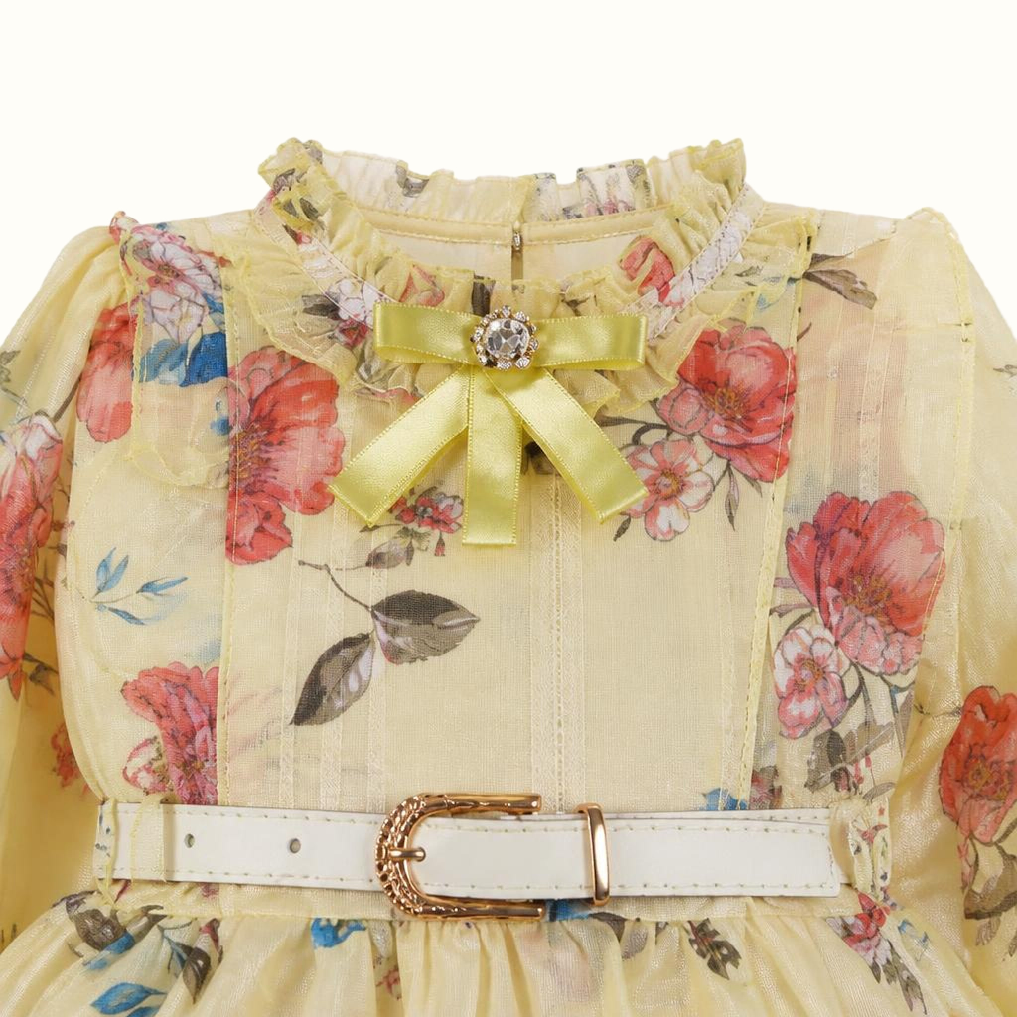 Girls' Floral Ruffle Dress - ZAH-1313