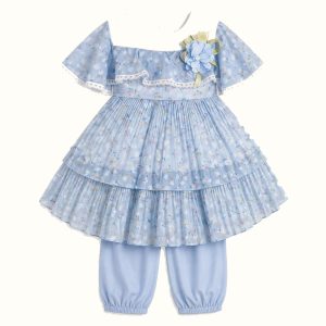 Girls' Floral Lace-Trim Dress - ZAH-1323