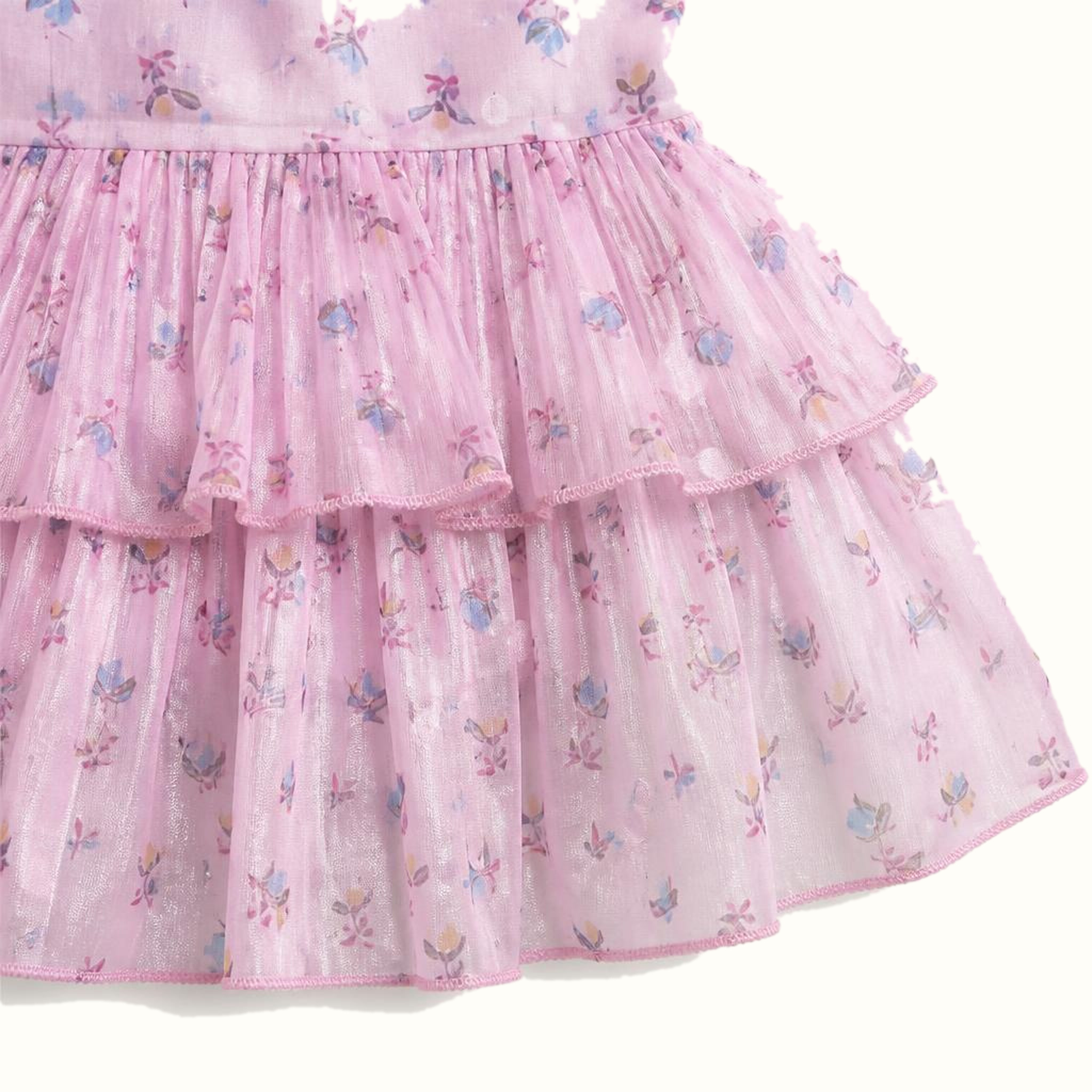 Girls' Floral Lace-Trim Dress - ZAH-1323