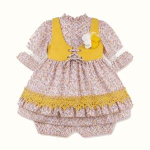 Girls' Floral Lace-Trim Dress - ZAH-1325