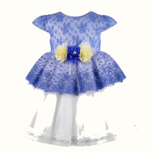 Girls' Floral Lace-Trim Dress - ZAH-1328
