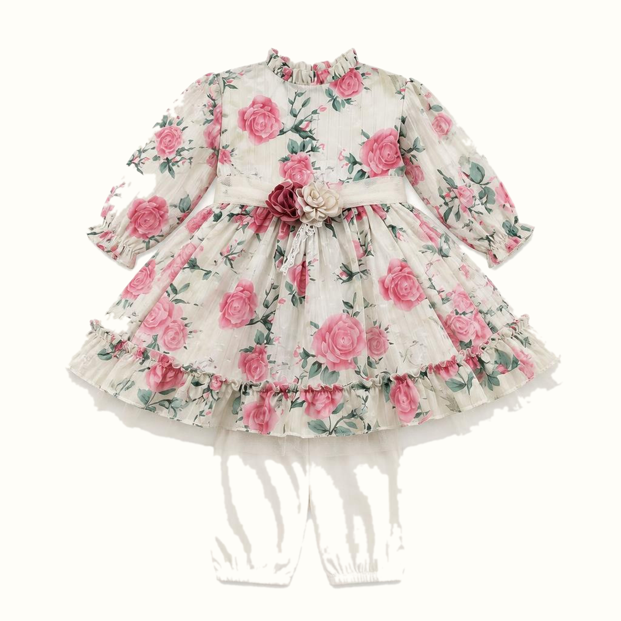 Girls' Floral Ruffle Dress - ZAH-1330