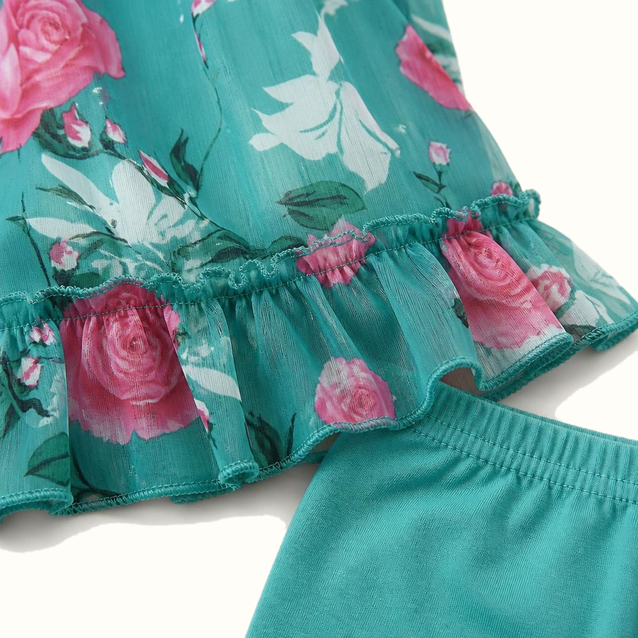 Girls' Floral Ruffle Dress - ZAH-1330
