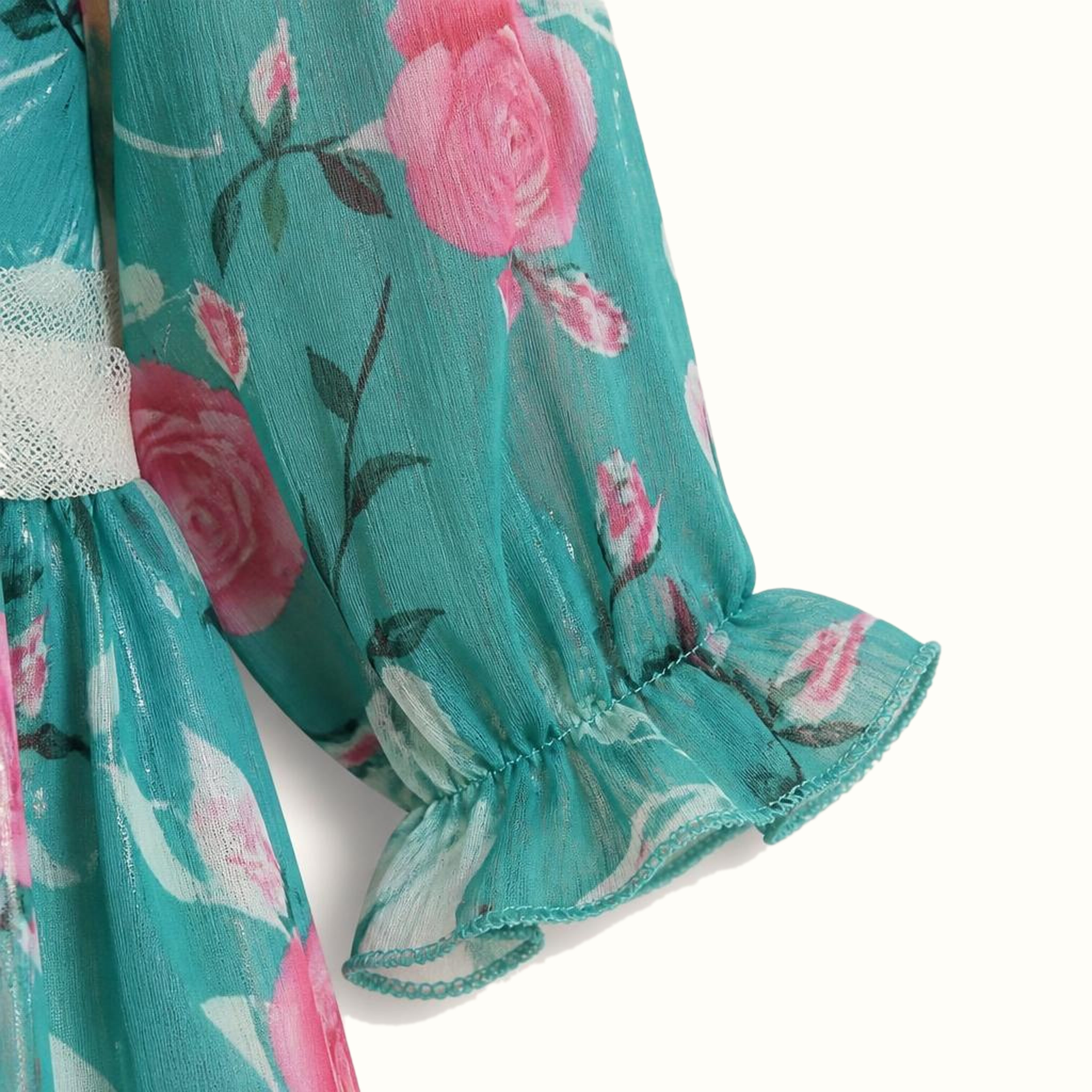 Girls' Floral Ruffle Dress - ZAH-1330