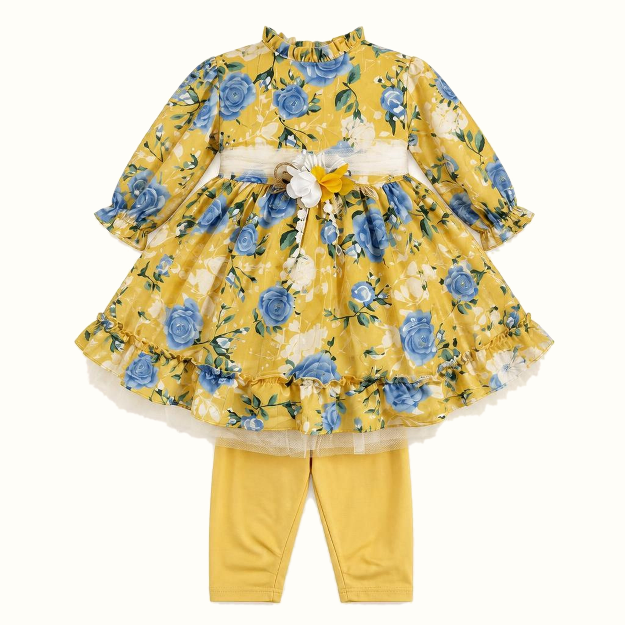 Girls' Floral Ruffle Dress - ZAH-1330