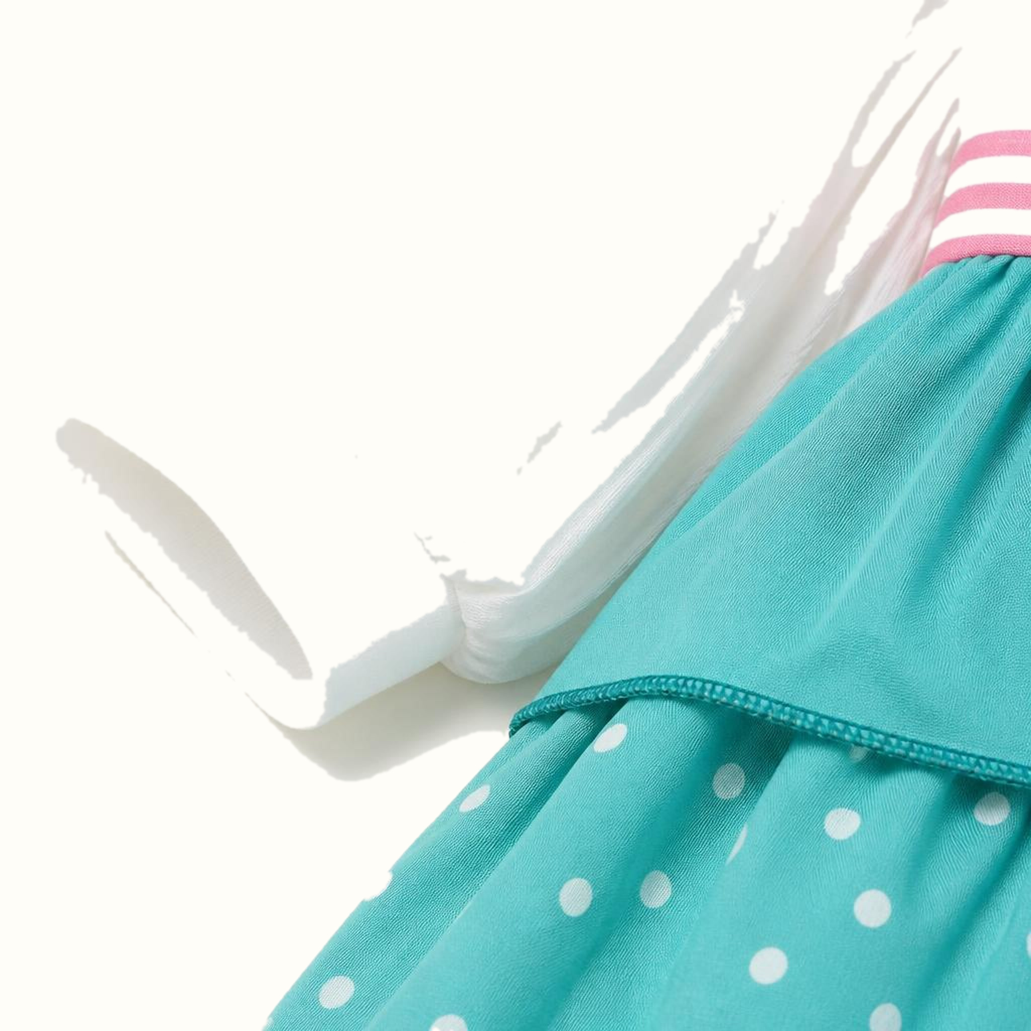 Girls' Embroidered Floral Polka-Dot Dress Set - ZAH-1332