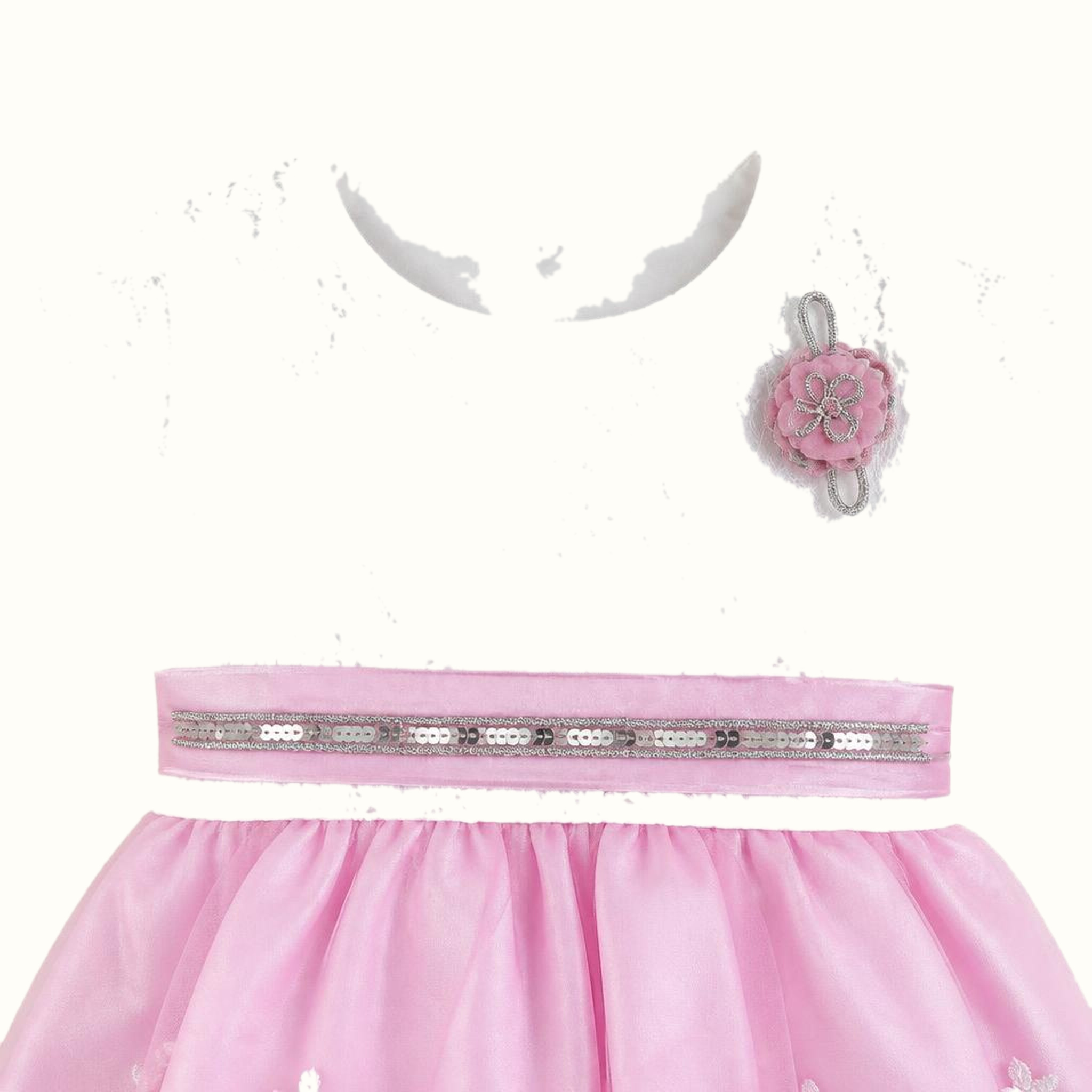 Girls' Embroidered Floral Tulle Dress - ZAH-1335