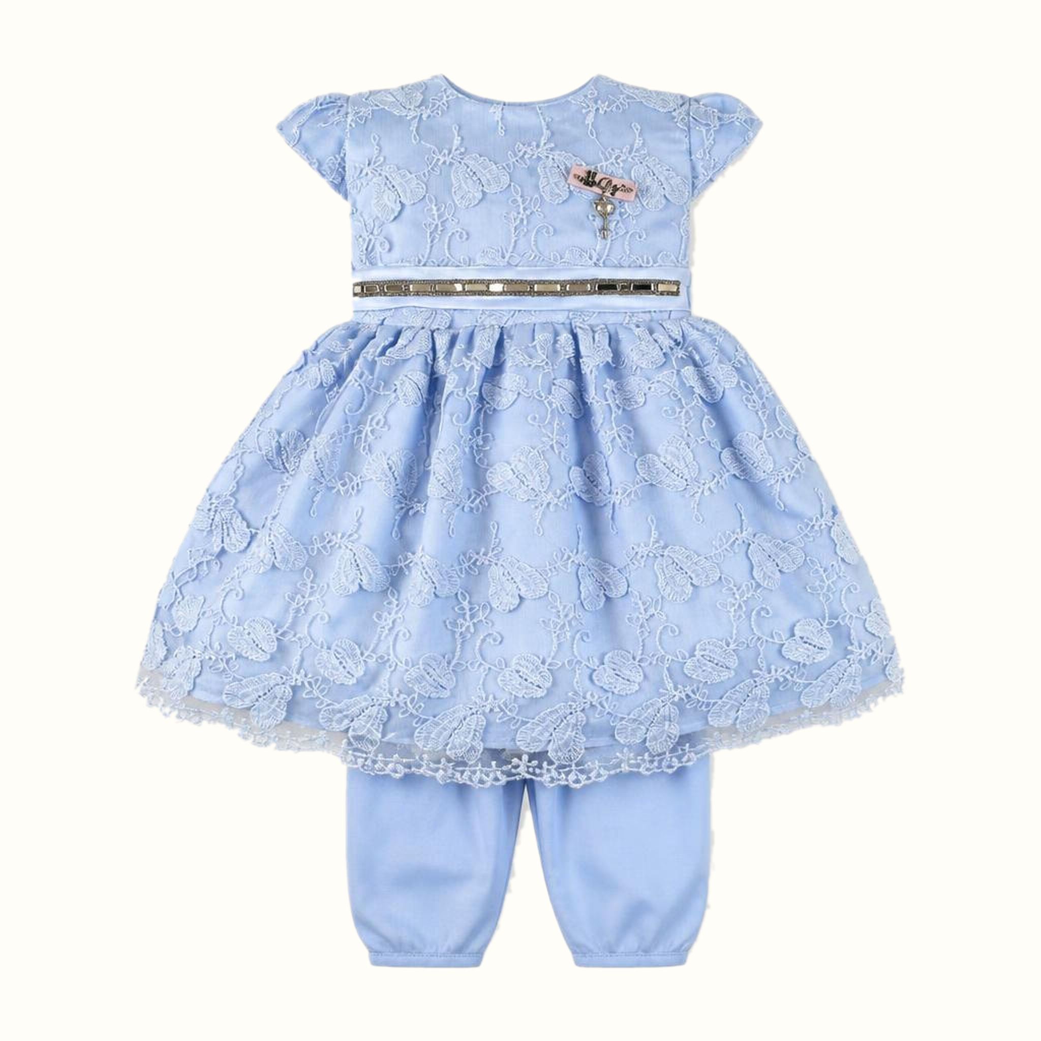 Girls' Lace-Trim Dress - ZAH-1336