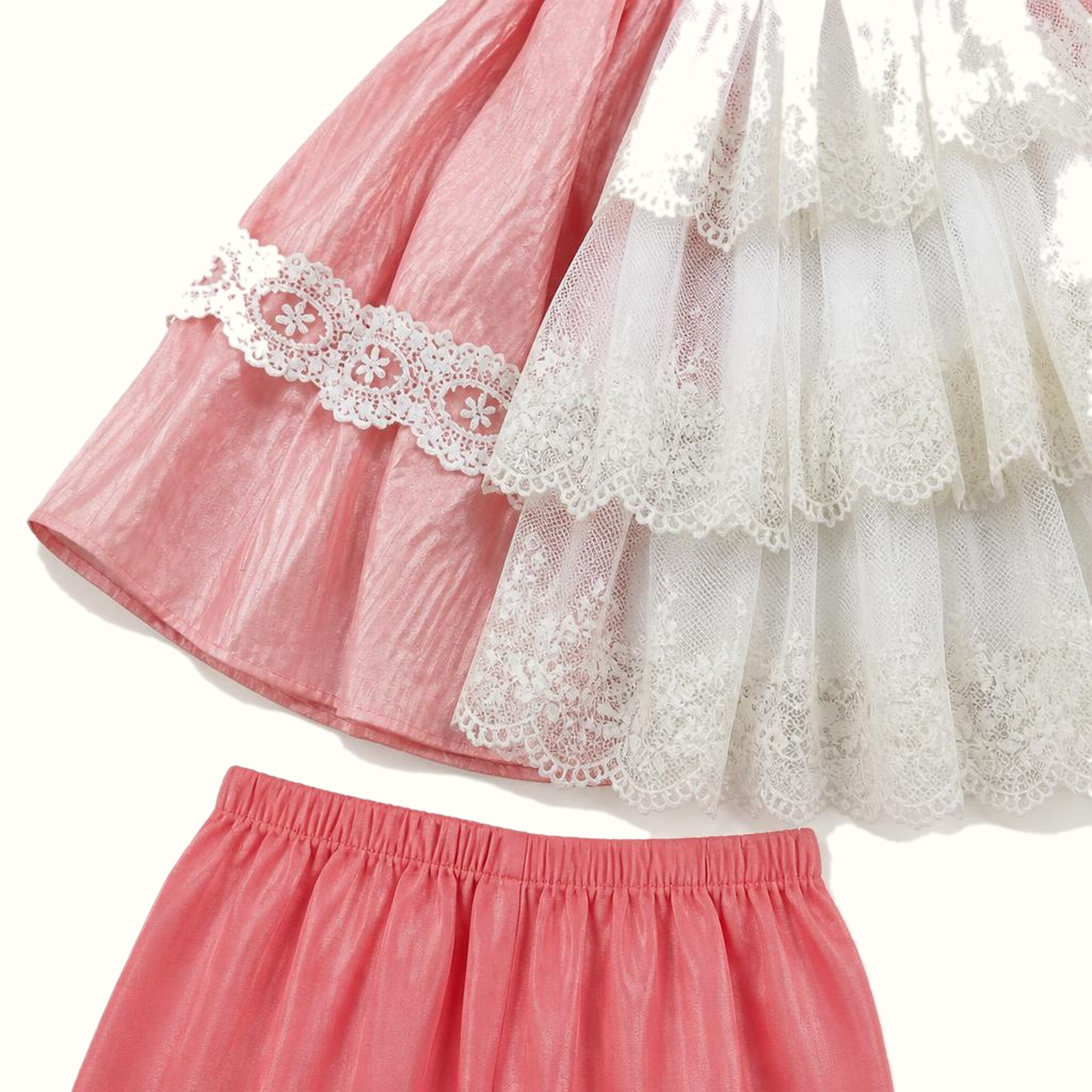 Girls' Lace-Trim Dress - ZAH-1338