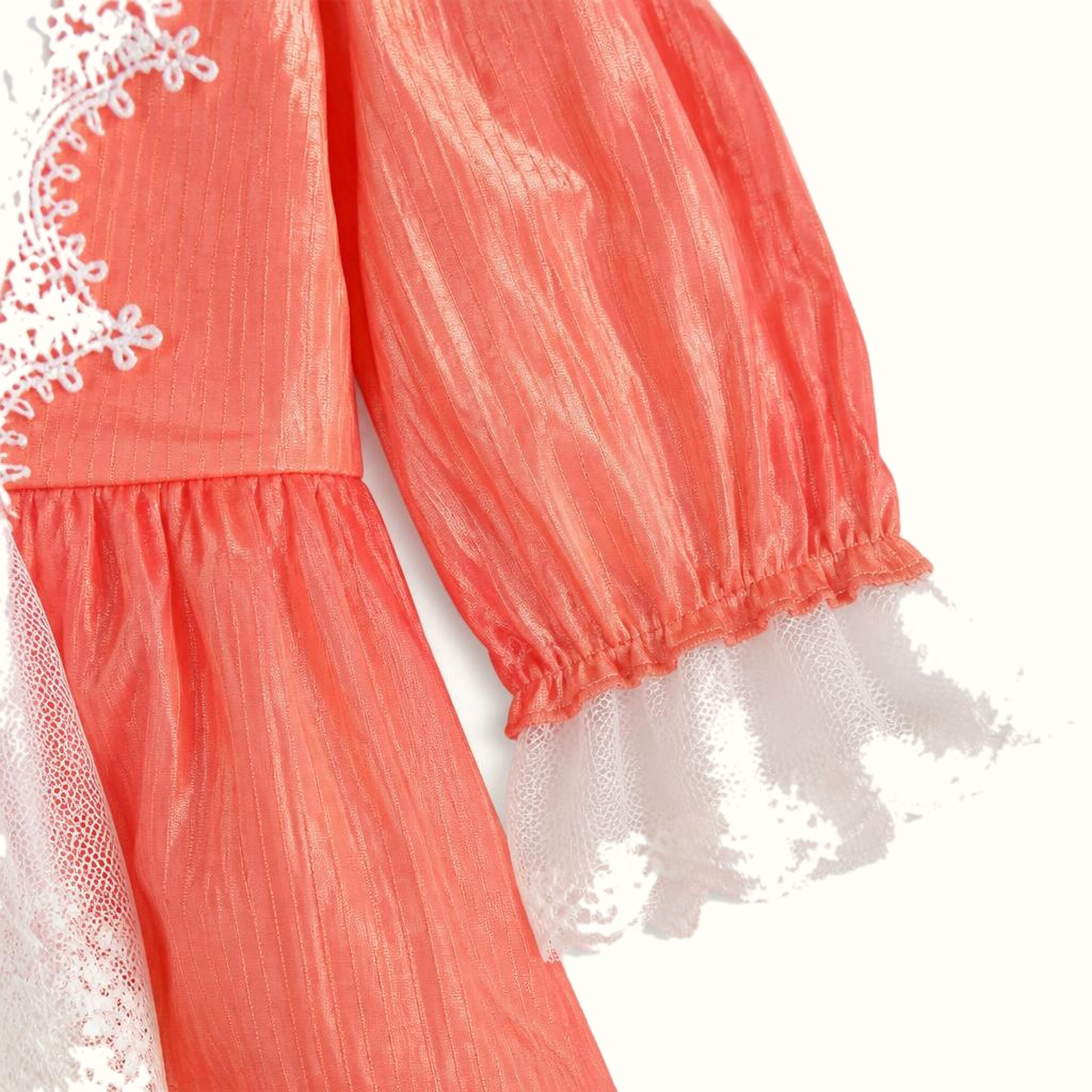 Girls' Lace-Trim Dress - ZAH-1338