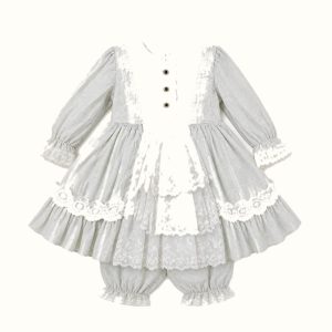 Girls' Lace-Trim Dress - ZAH-1340