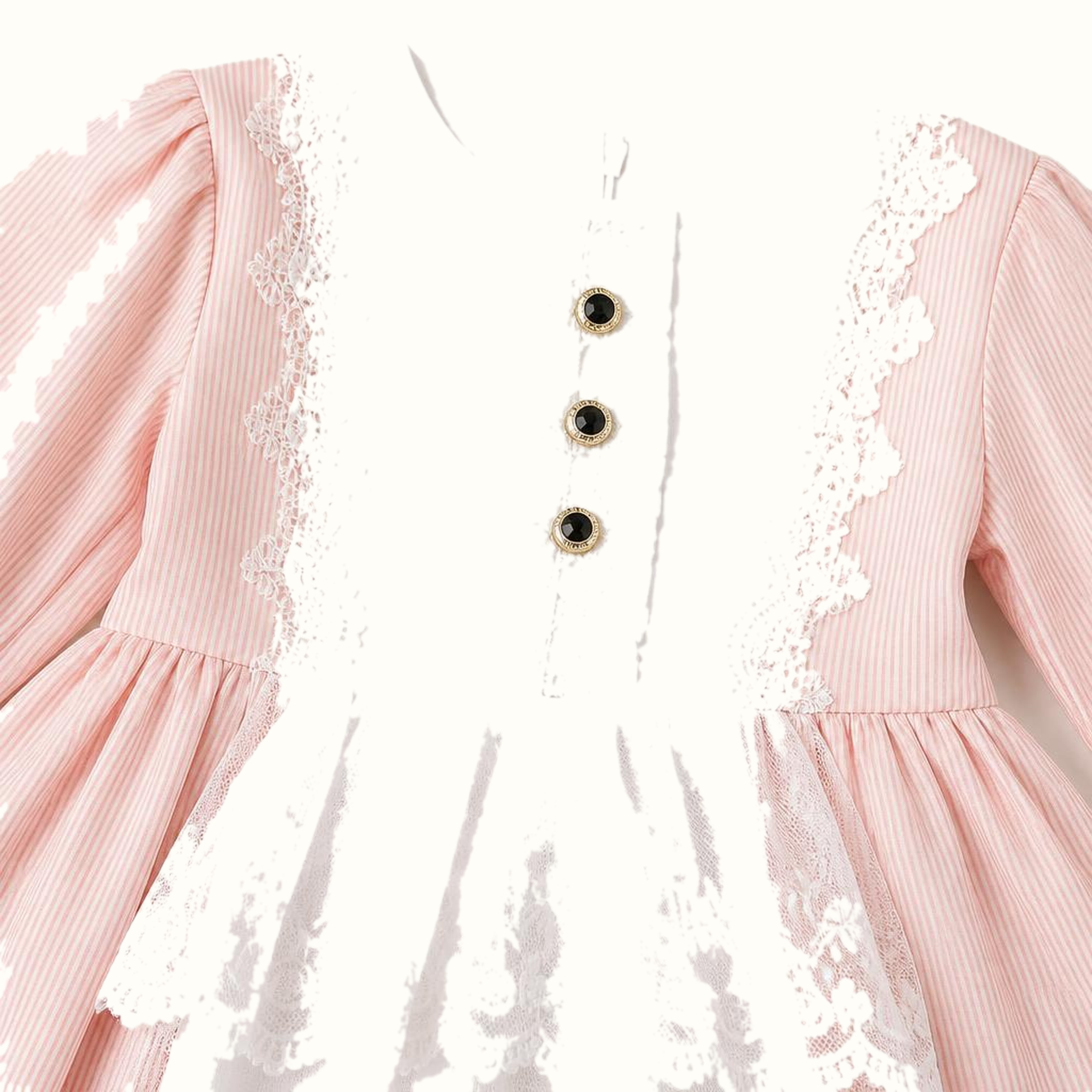 Girls' Lace-Trim Dress - ZAH-1340