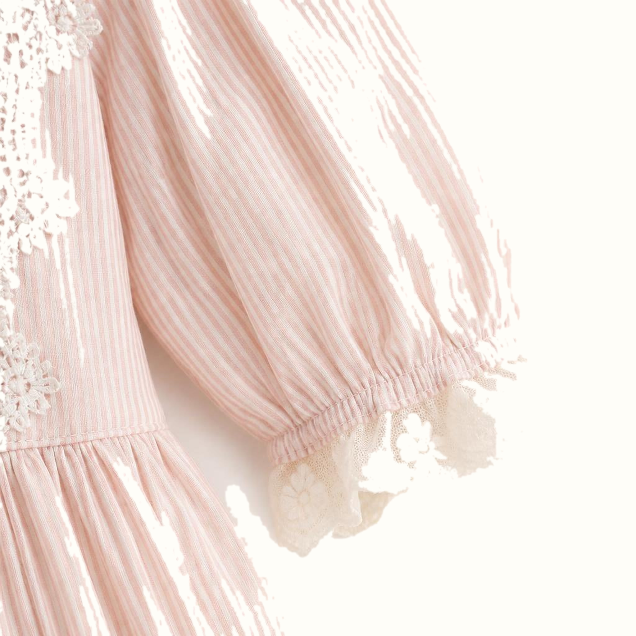 Girls' Lace-Trim Dress - ZAH-1340