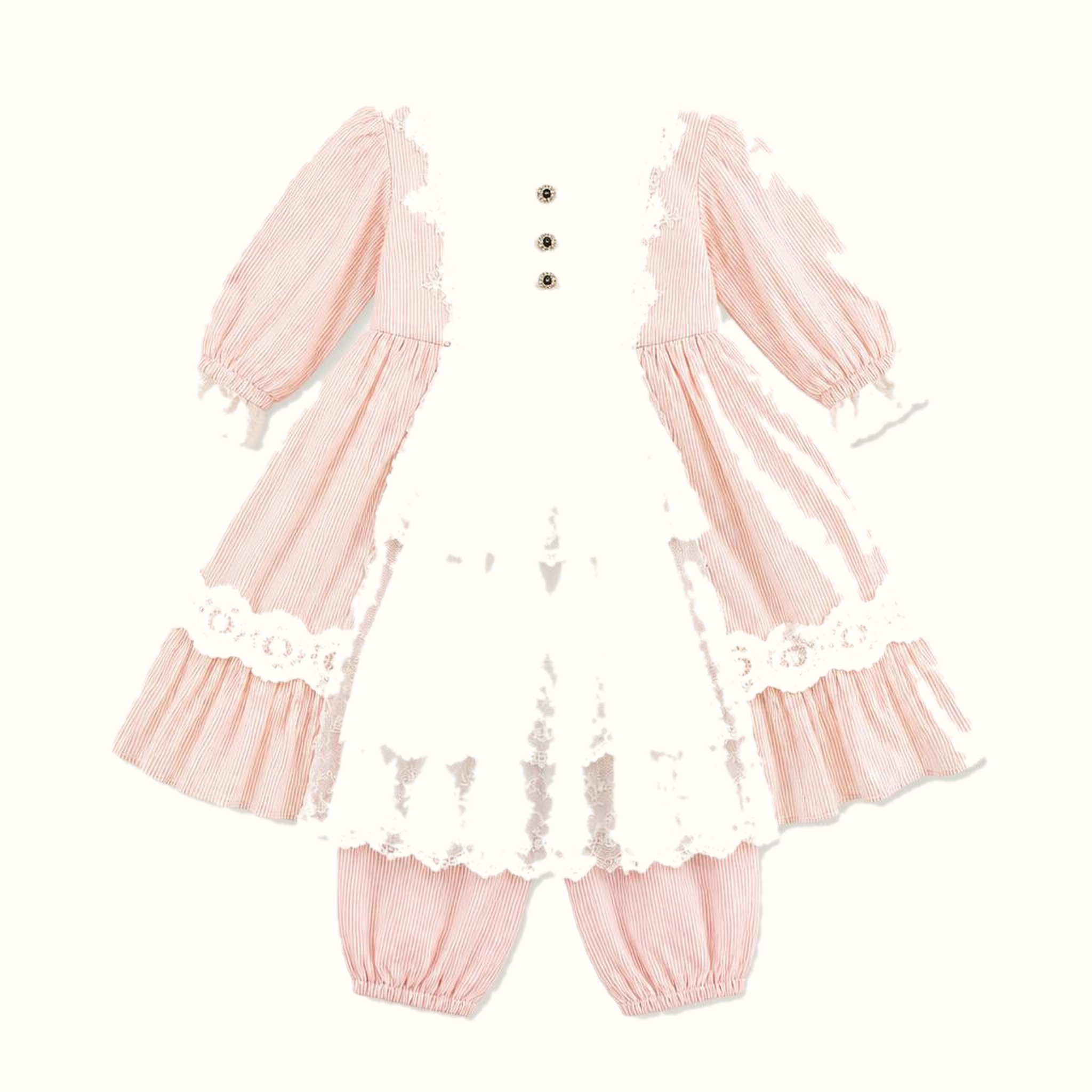 Girls' Lace-Trim Dress - ZAH-1340