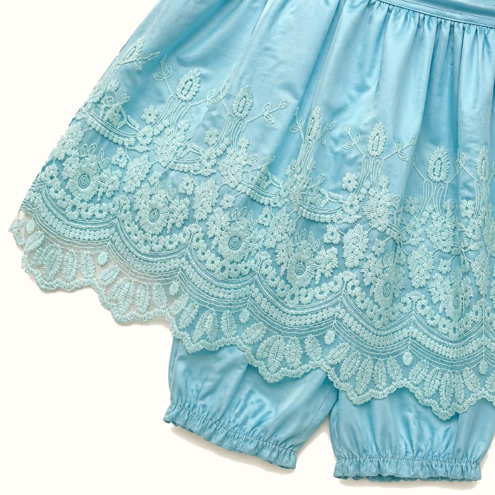 Girls' Floral Lace-Trim Dress - ZAH-1344