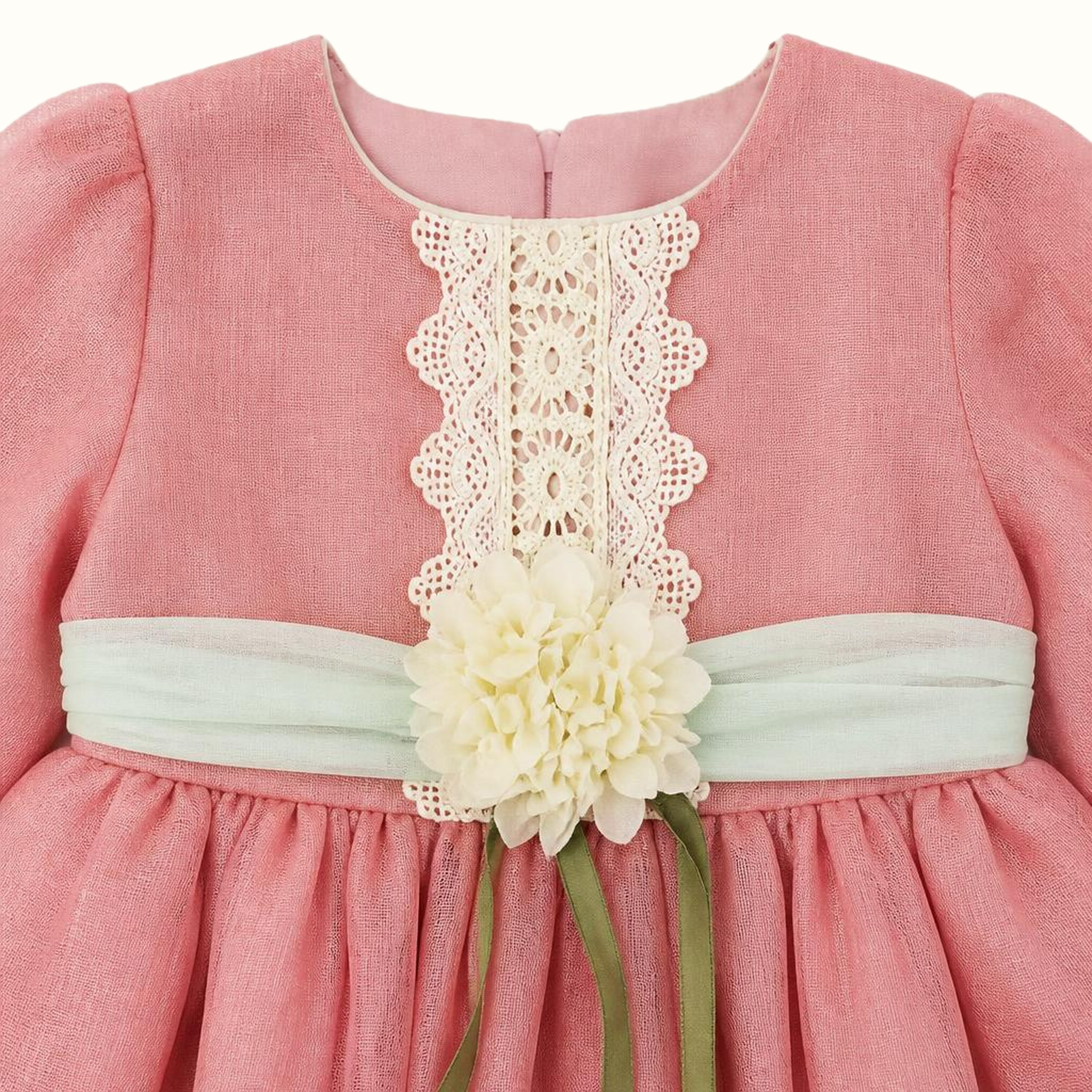 Girls' Floral Lace-Trim Dress & Leggings Set - ZAH-1354