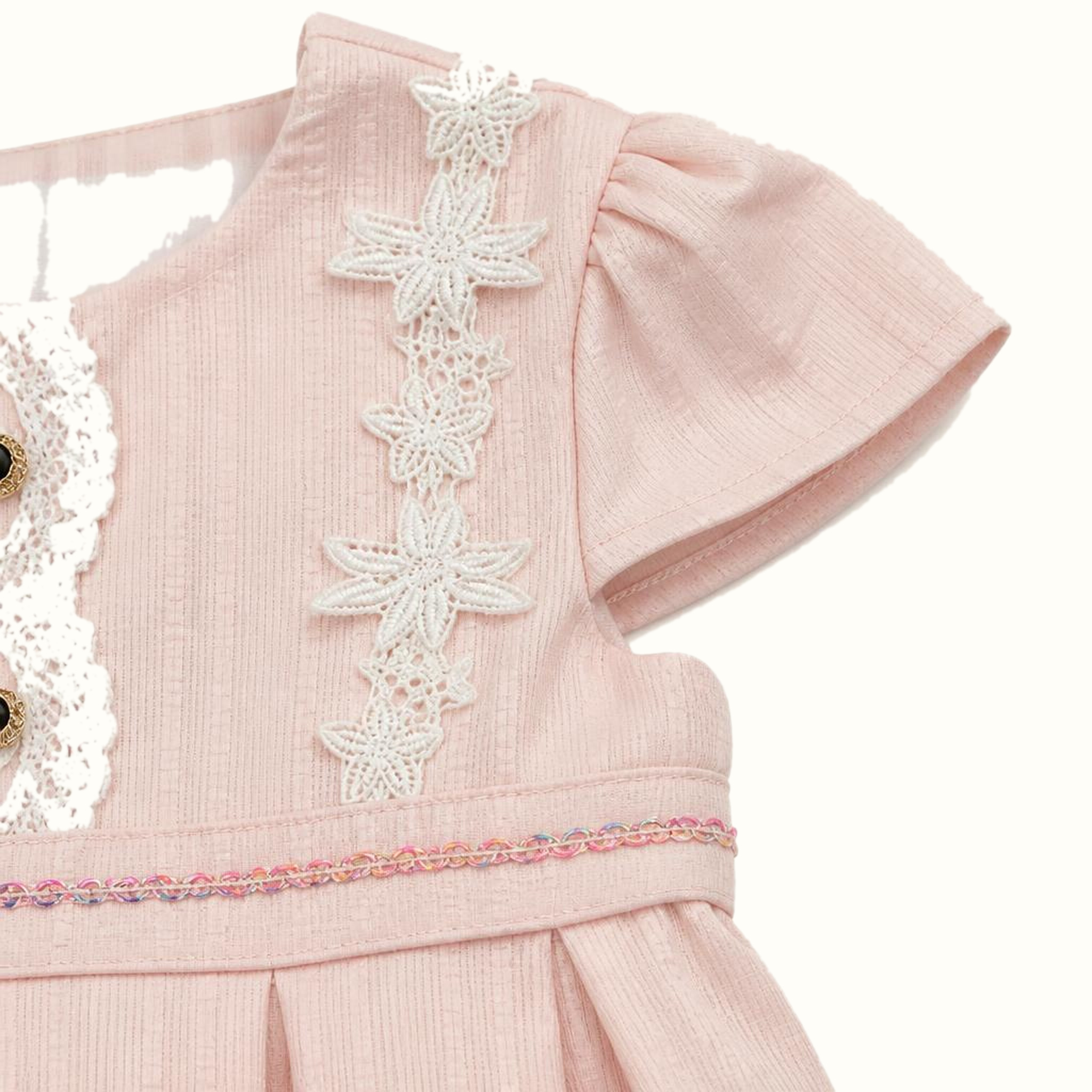 Girls' Lace-Trim Dress - ZAH-1362