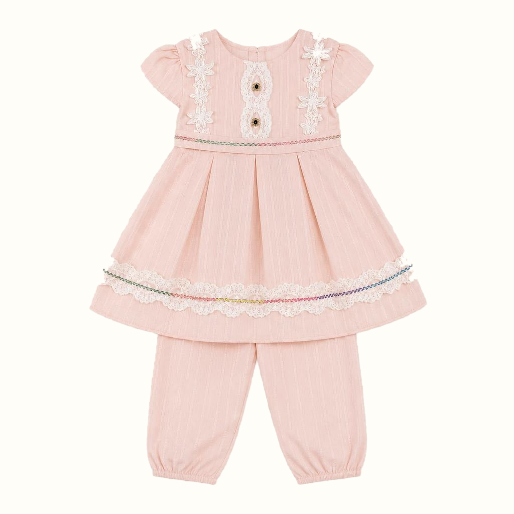 Girls' Lace-Trim Dress - ZAH-1362