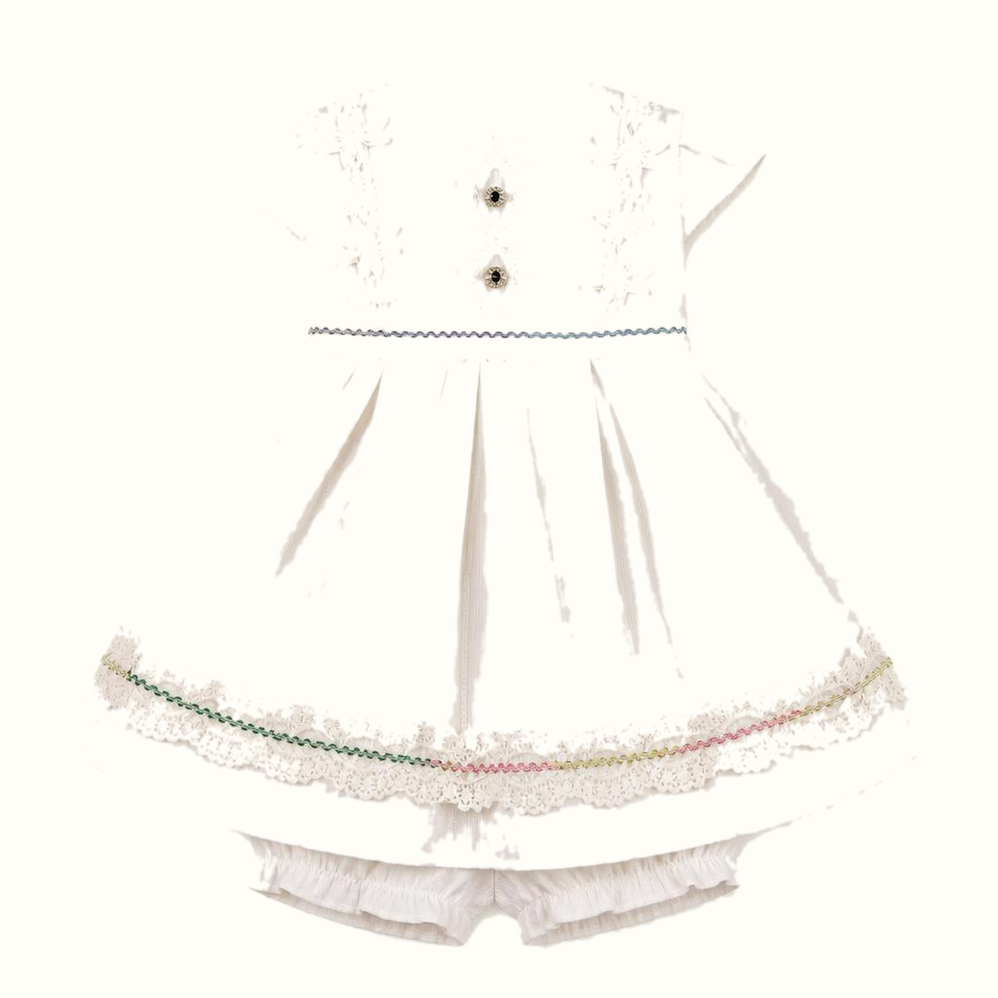 Girls' Lace-Trim Dress - ZAH-1362