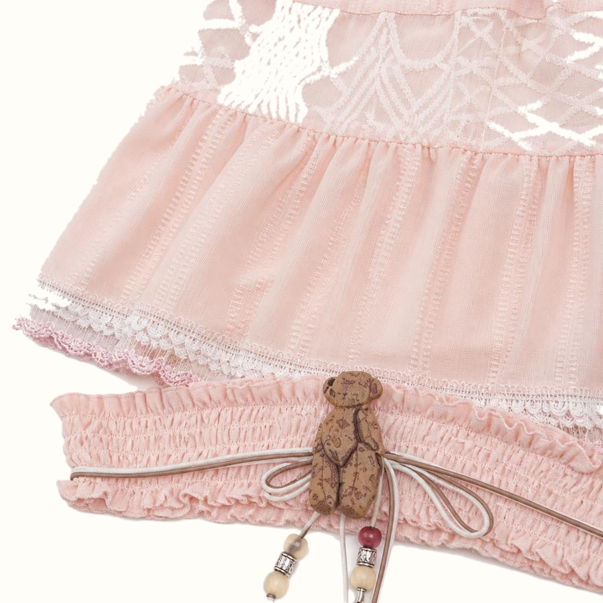 Girls' Embroidered Lace-Trim Dress - ZAH-1364