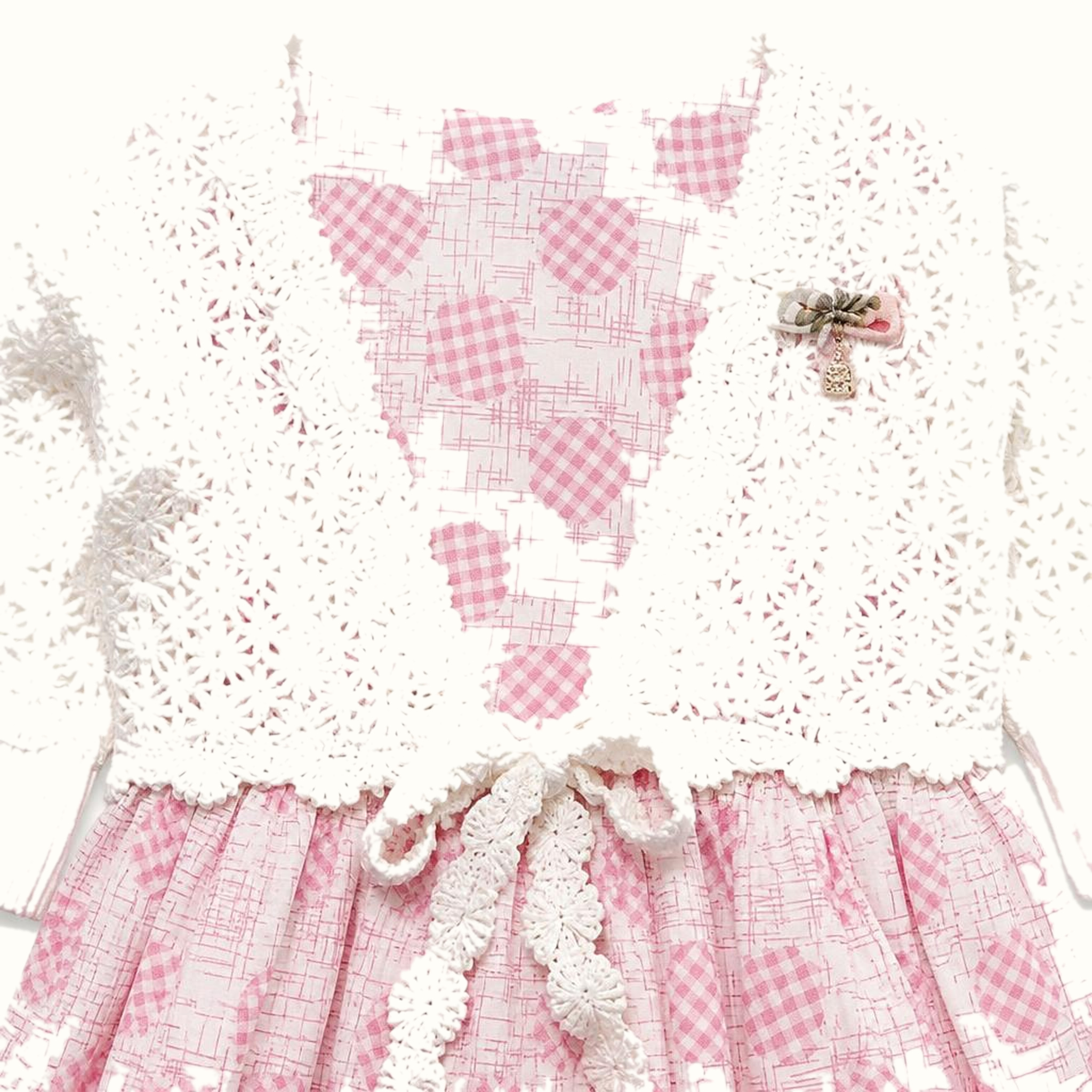 Girls' Floral Polka-Dot Dress - ZAH-1372