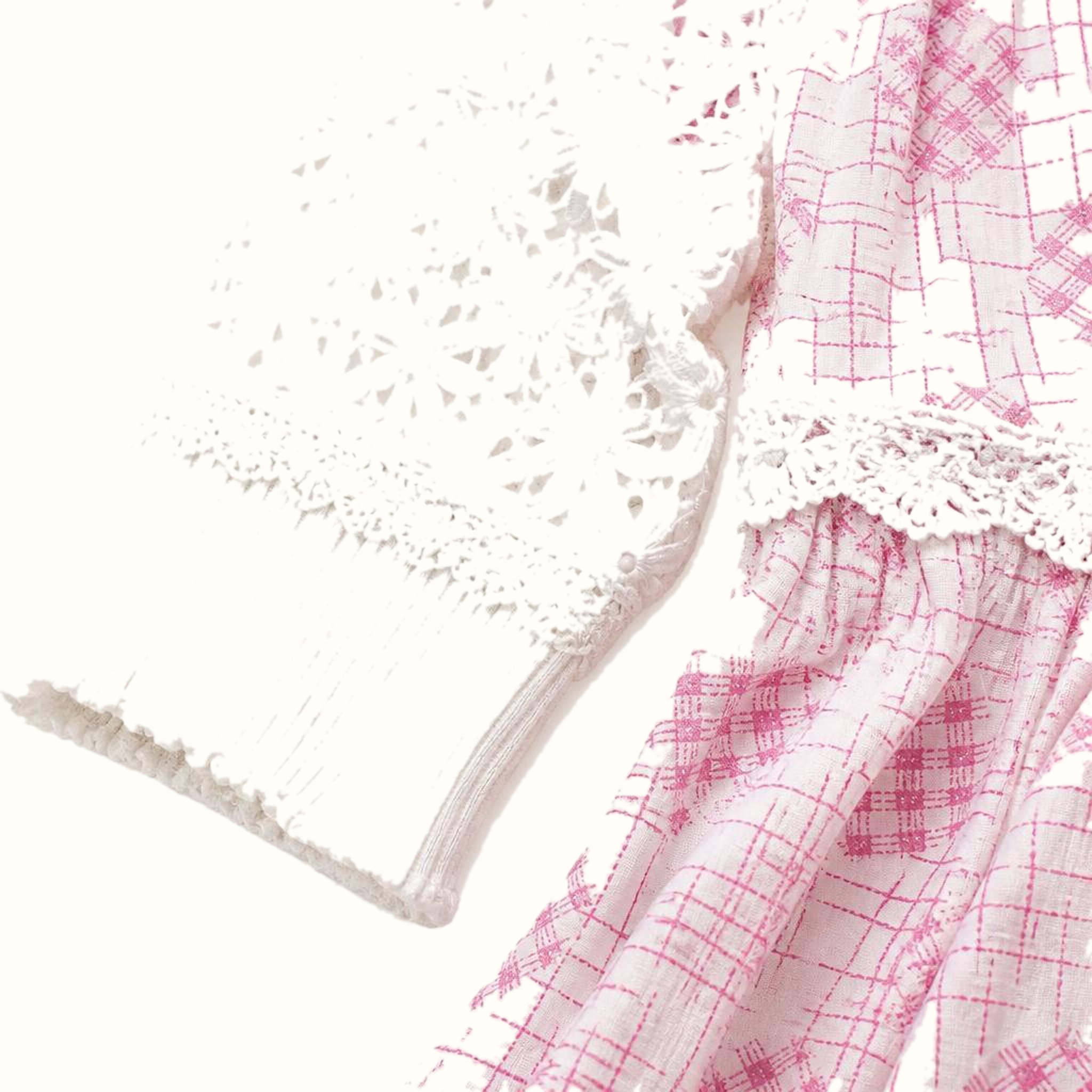 Girls' Floral Polka-Dot Dress - ZAH-1372