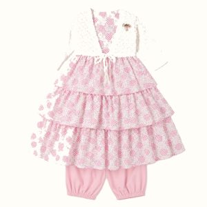 Girls' Floral Polka-Dot Dress - ZAH-1372