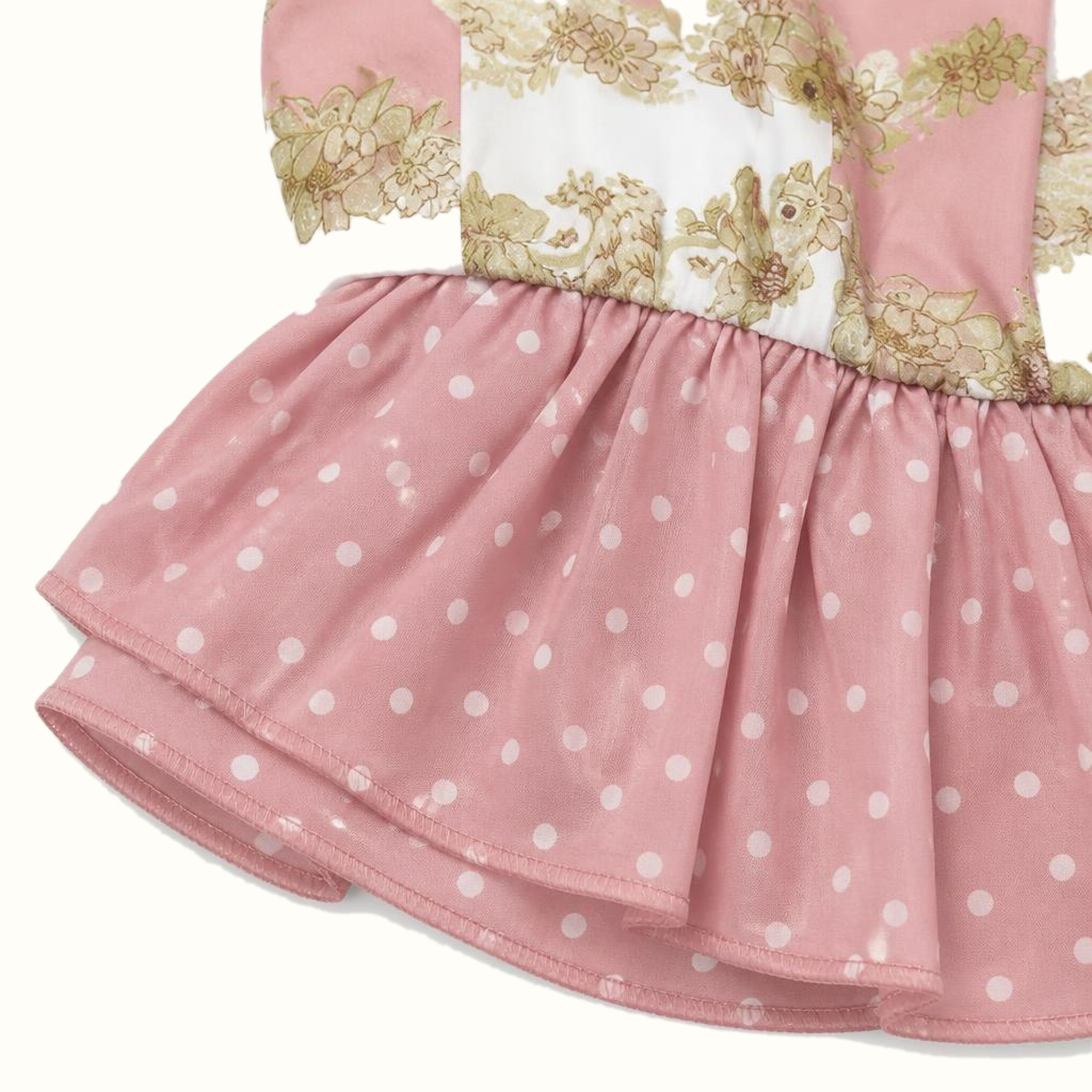 Girls' Floral Polka-Dot Dress - ZAH-1381