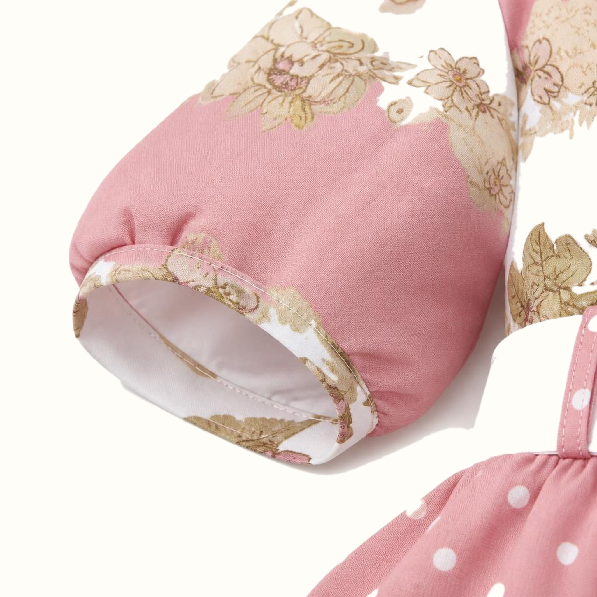 Girls' Floral Polka-Dot Dress - ZAH-1381