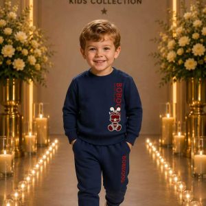 Boys' Navy Racing Graphic Sweatshirt & Jogger Set